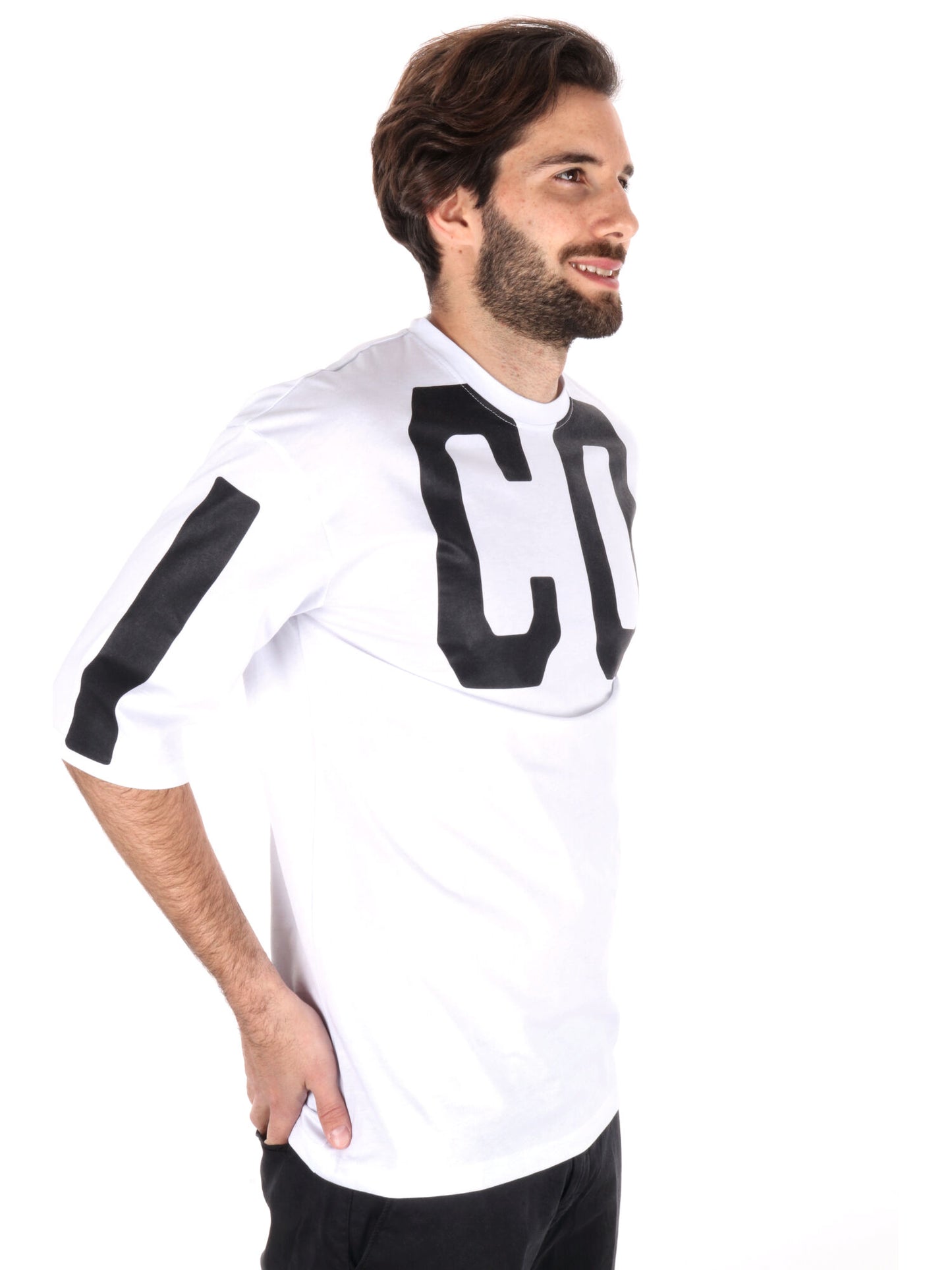 T-SHIRT MAXI LOGO ICON UOMO BIANCO