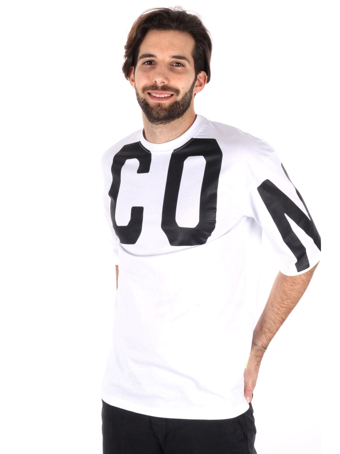 T-SHIRT MAXI LOGO ICON UOMO BIANCO