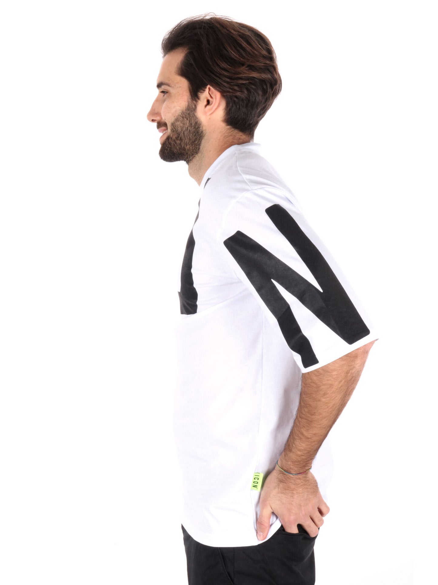 T-SHIRT MAXI LOGO ICON UOMO BIANCO