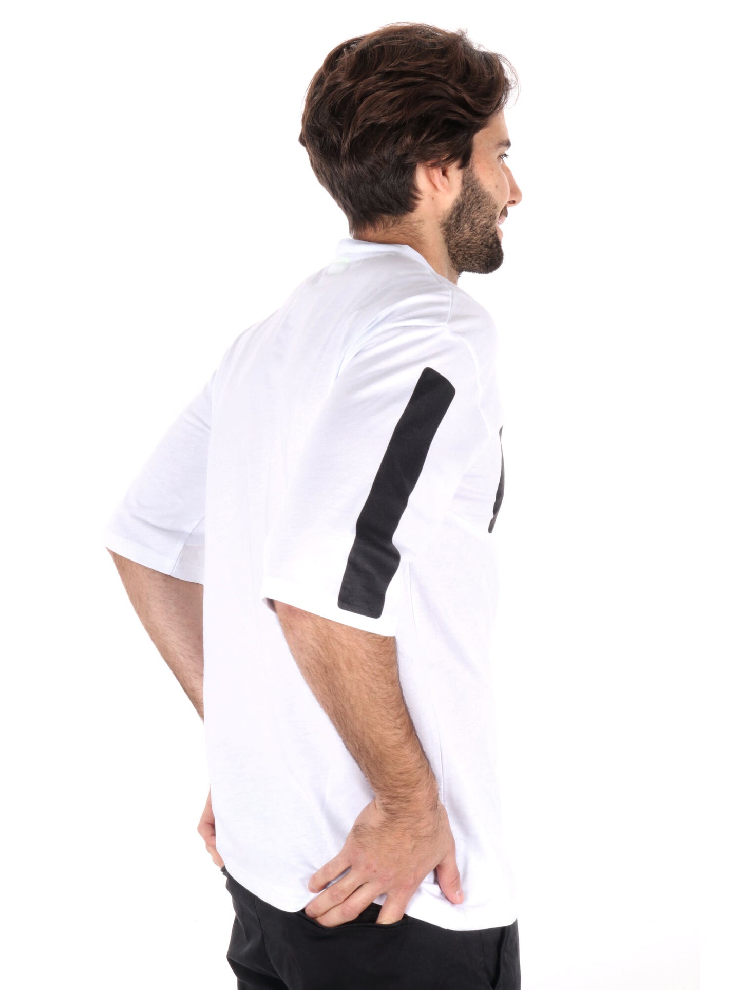 T-SHIRT MAXI LOGO ICON UOMO BIANCO