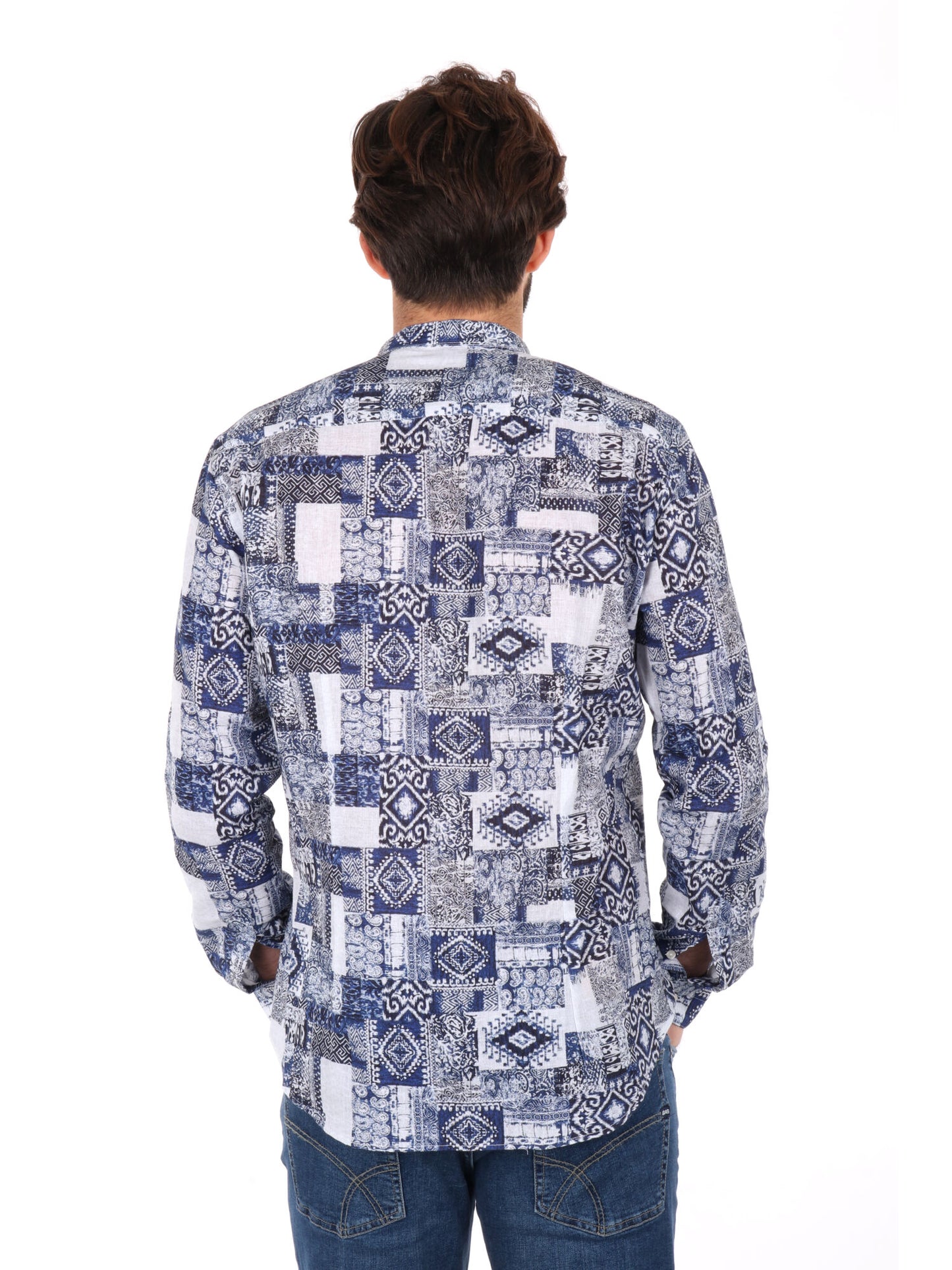 CAMICIA COLLETTO COREA ISPICA FB UOMO BLU