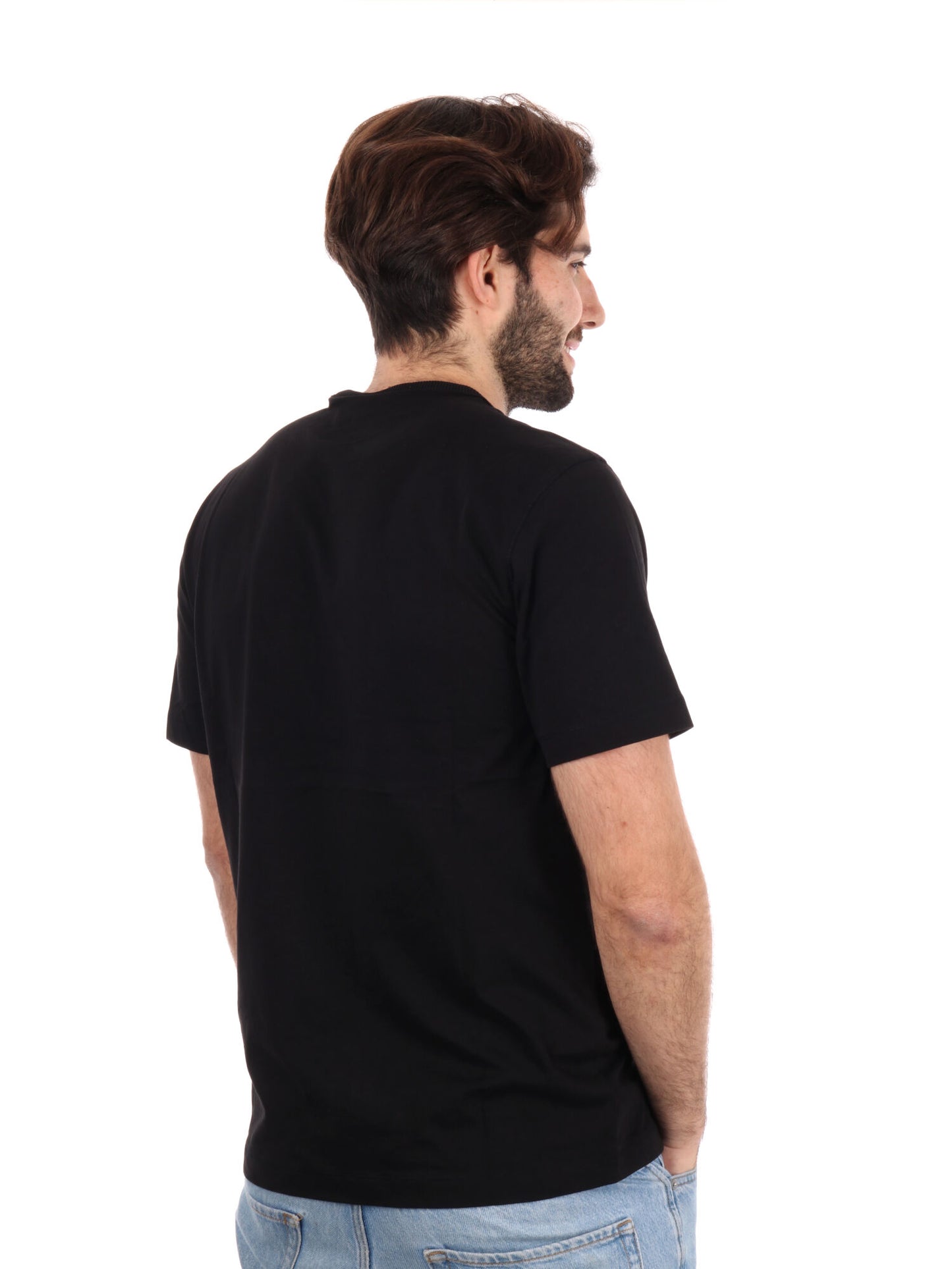 T-SHIRT BADGE REGULAR TEE CALVIN KLEIN JEANS UOMO NERO