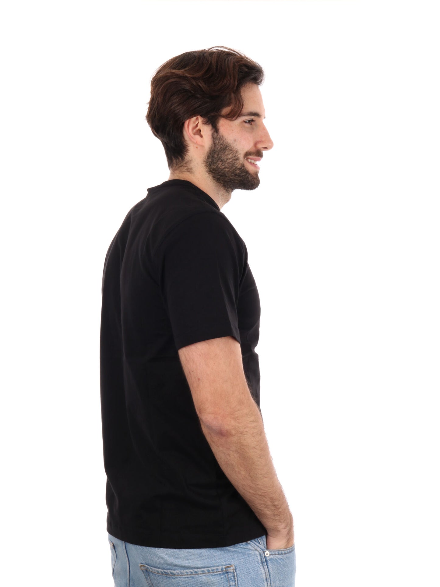 T-SHIRT BADGE REGULAR TEE CALVIN KLEIN JEANS UOMO NERO