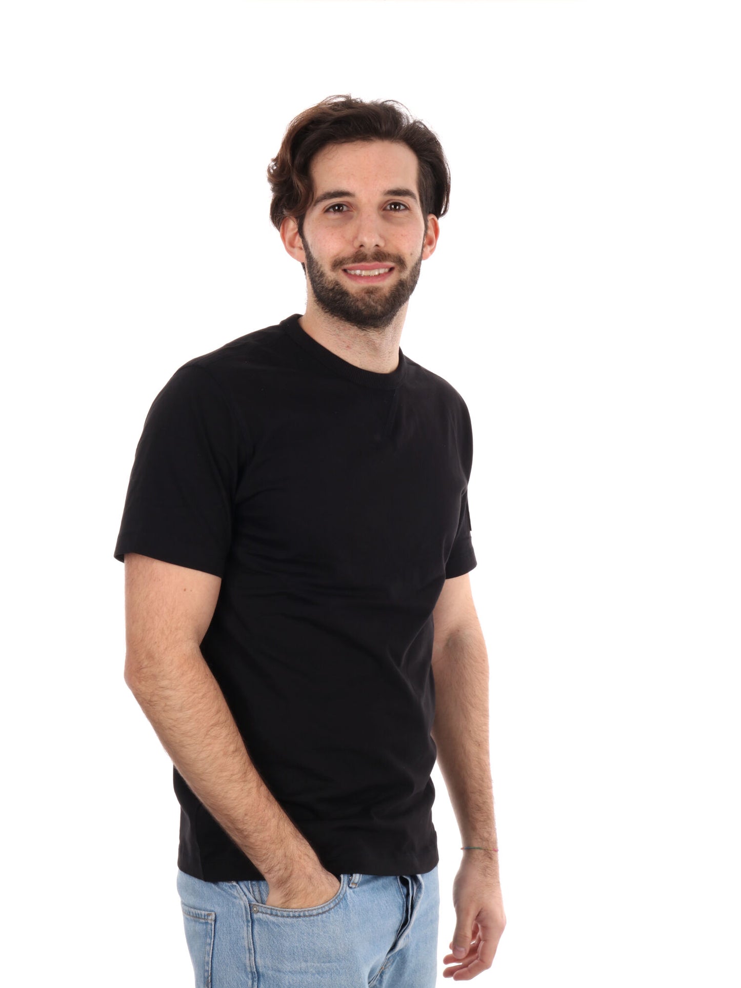T-SHIRT BADGE REGULAR TEE CALVIN KLEIN JEANS UOMO NERO
