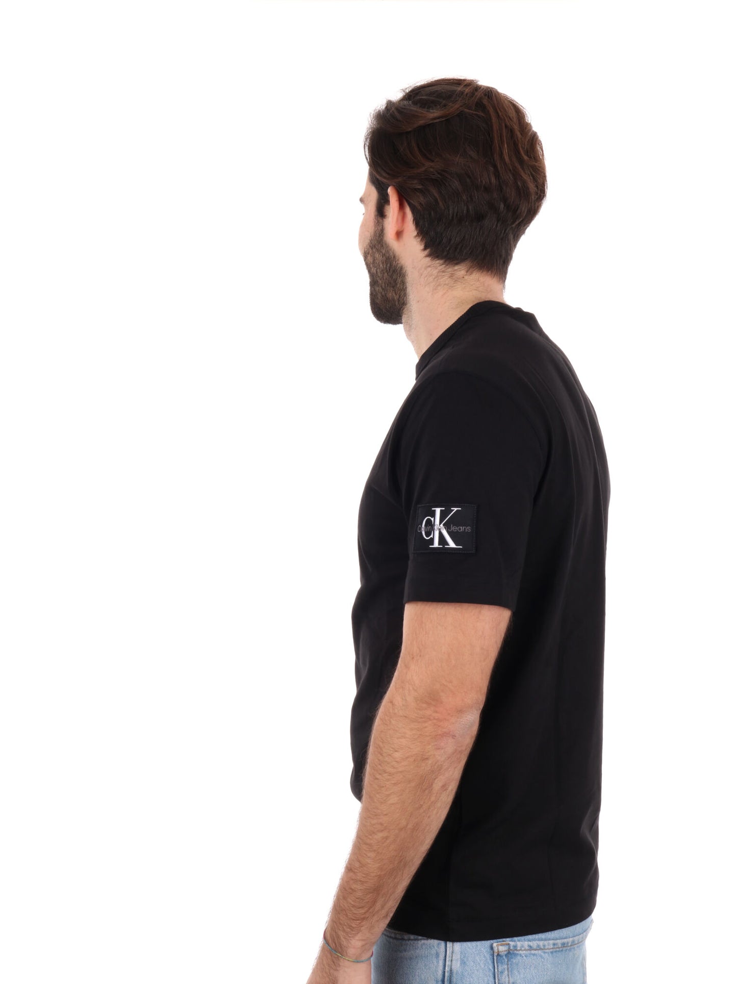 T-SHIRT BADGE REGULAR TEE CALVIN KLEIN JEANS UOMO NERO