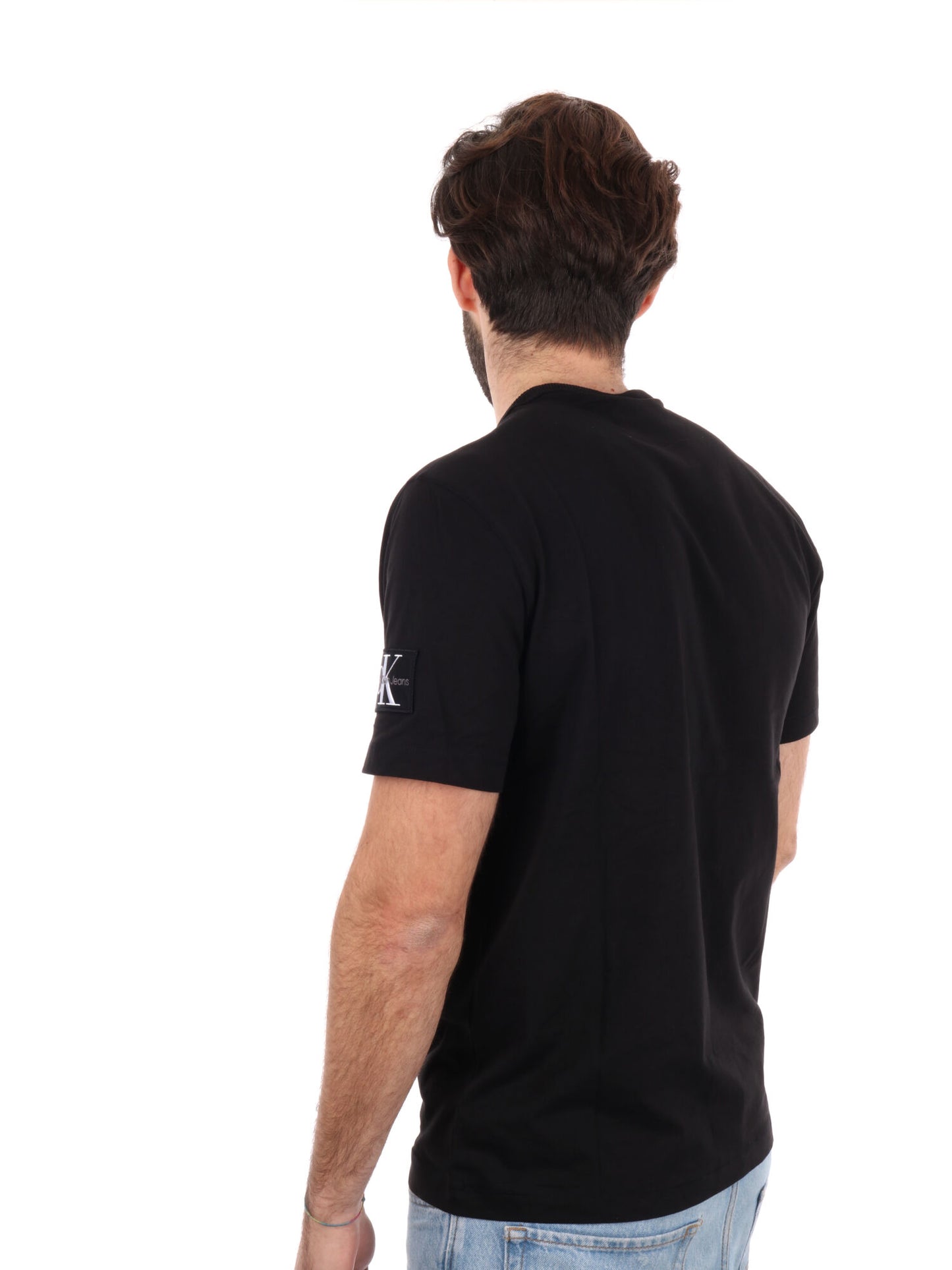 T-SHIRT BADGE REGULAR TEE CALVIN KLEIN JEANS UOMO NERO