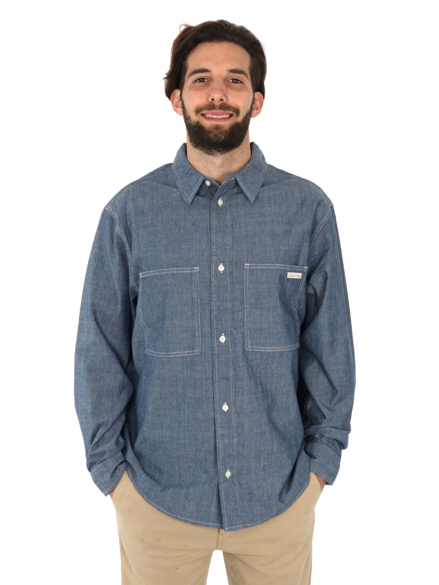 CAMICIA EASY CHAMBRAY CALVIN KLEIN UOMO JEANS