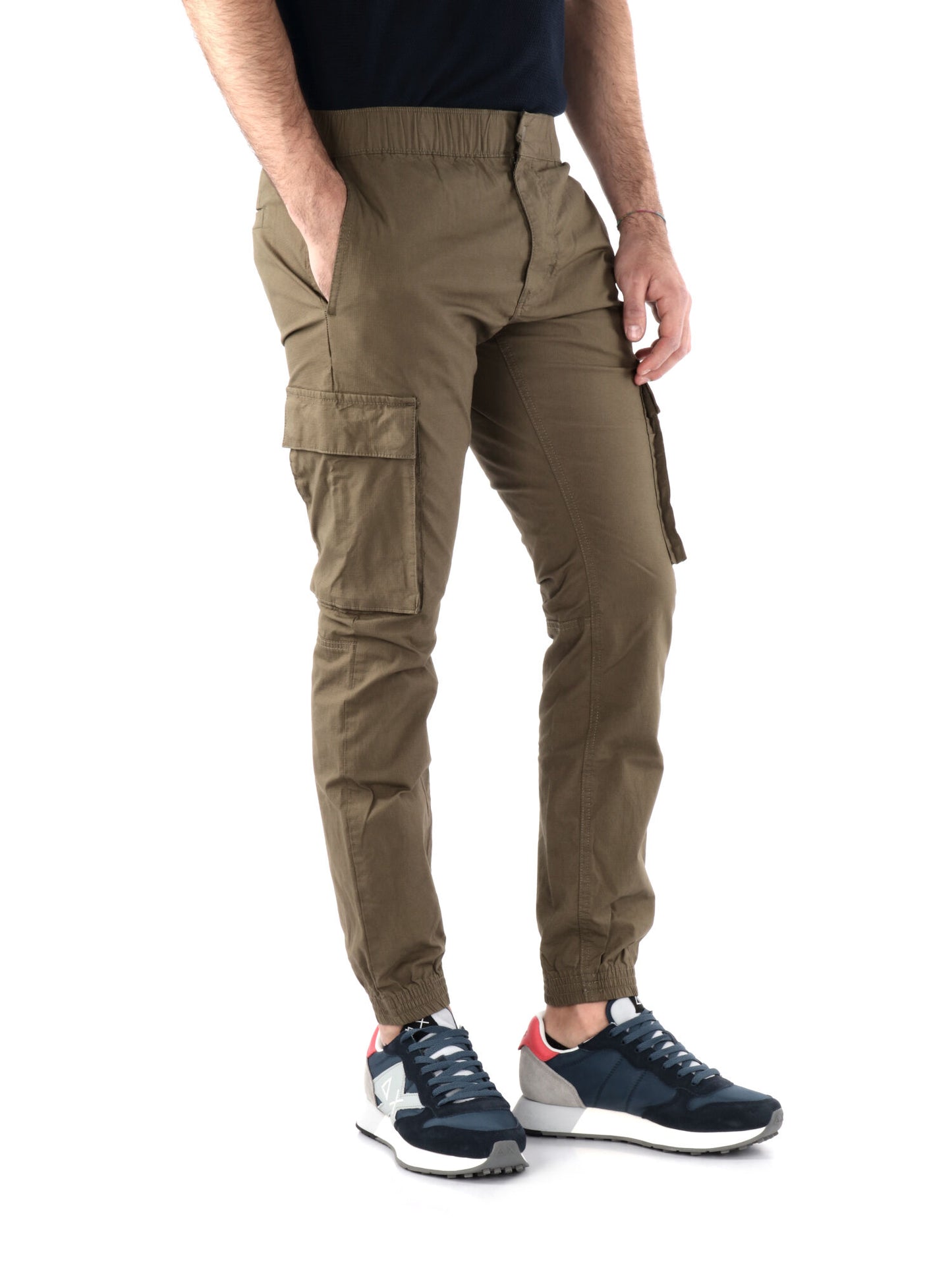 PANTALONI SKINNY CARGO CALVIN KLAIN JEANS UOMO VERDE MILITARE