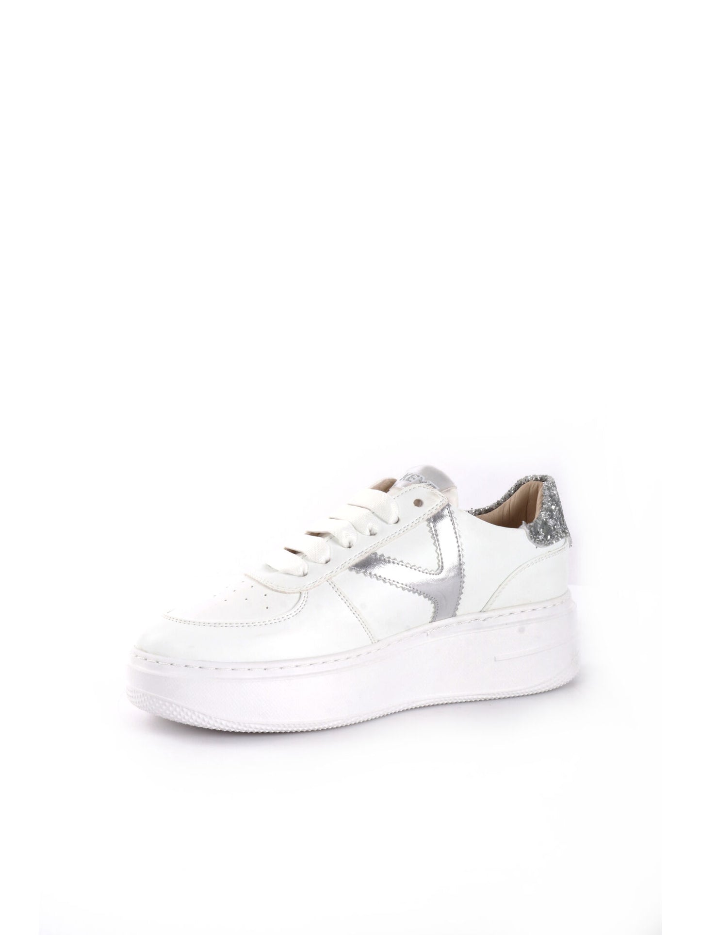SNEAKERS PLATFORM VENUS KEYS DONNA BIANCO ARGENTO