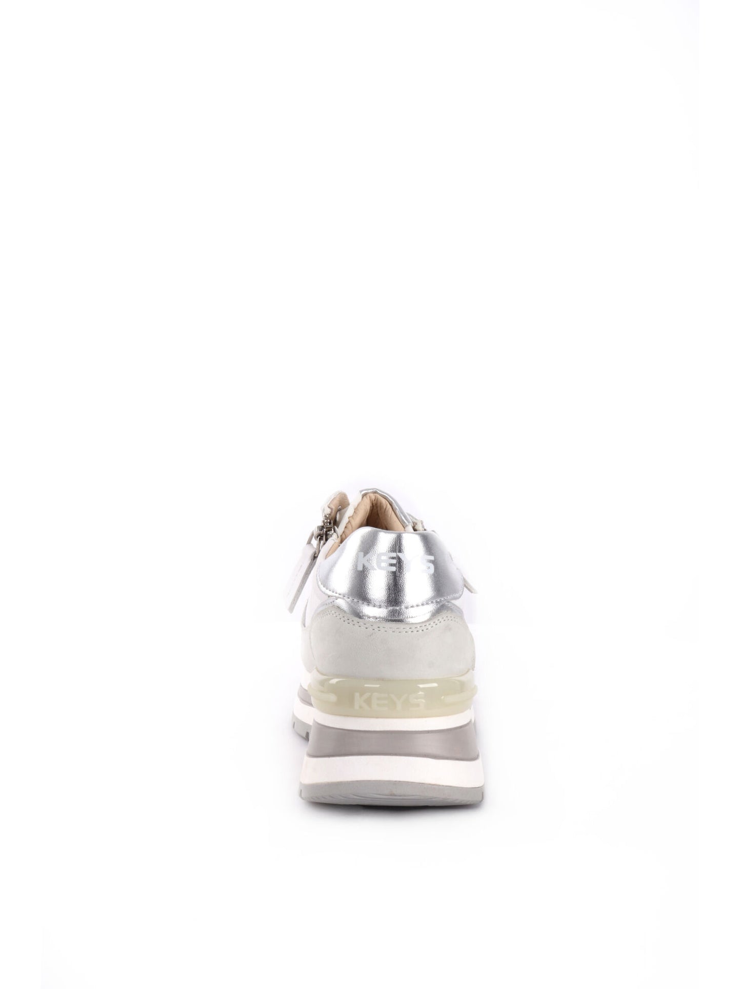 SNEAKERS GOLDEN KEYS DONNA BIANCO ARGENTO