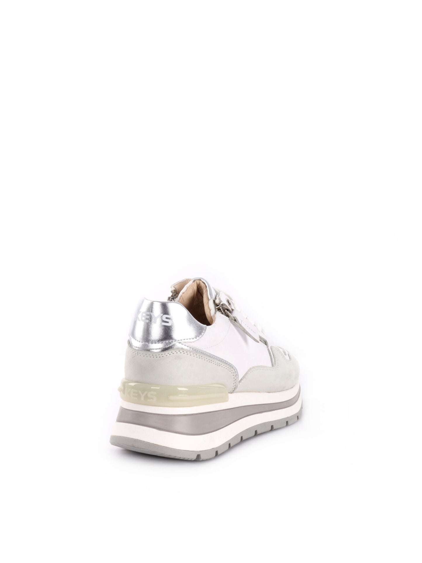 SNEAKERS GOLDEN KEYS DONNA BIANCO ARGENTO