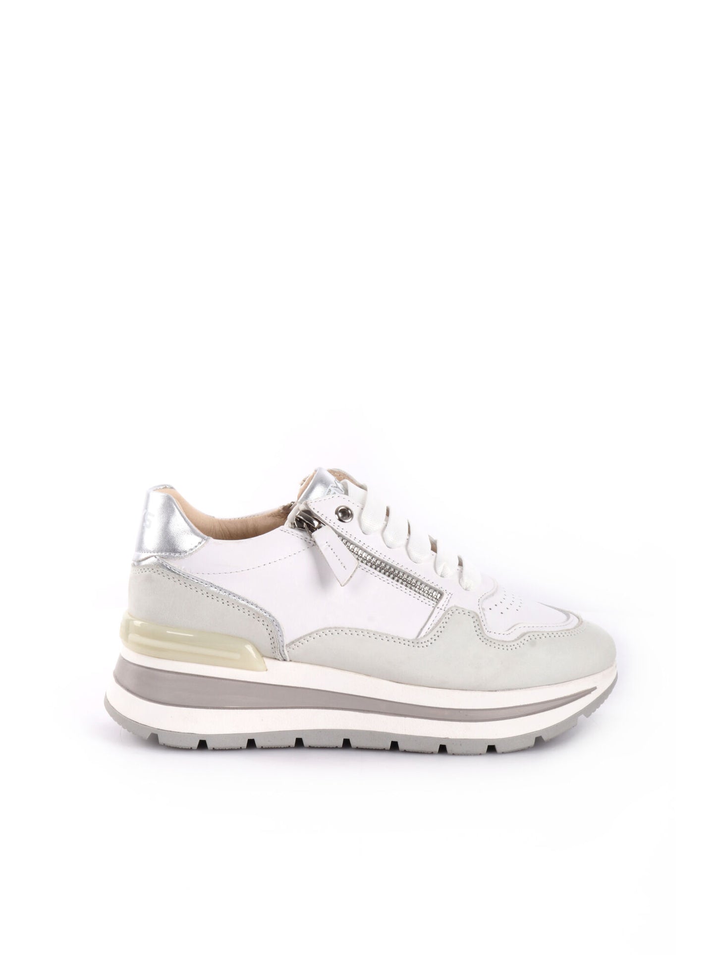 SNEAKERS GOLDEN KEYS DONNA BIANCO ARGENTO
