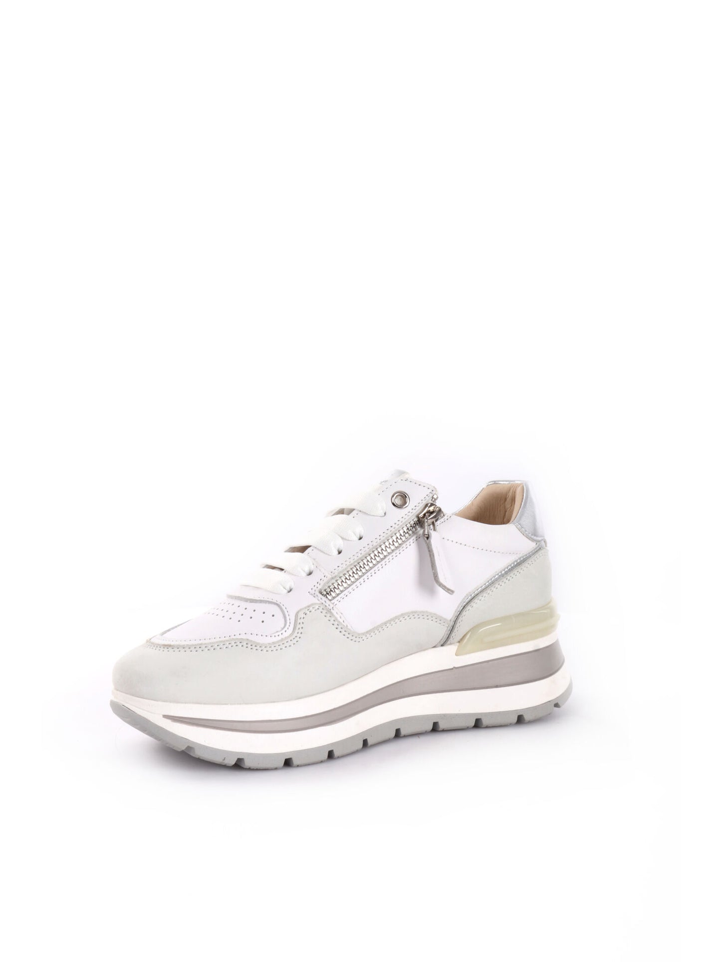 SNEAKERS GOLDEN KEYS DONNA BIANCO ARGENTO