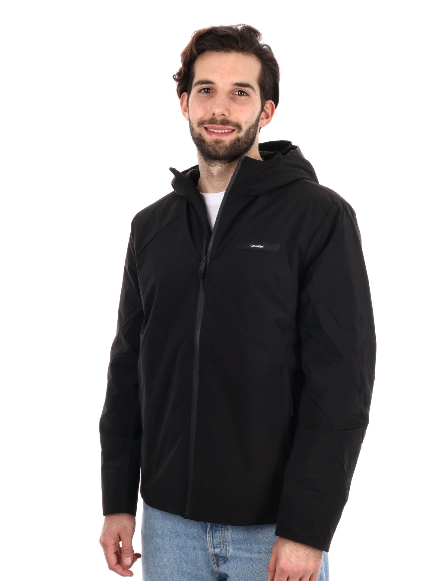 GIUBOTTO CON CAPPUCCIO TECNICO CALVIN KLEIN JEANS UOMO NERO