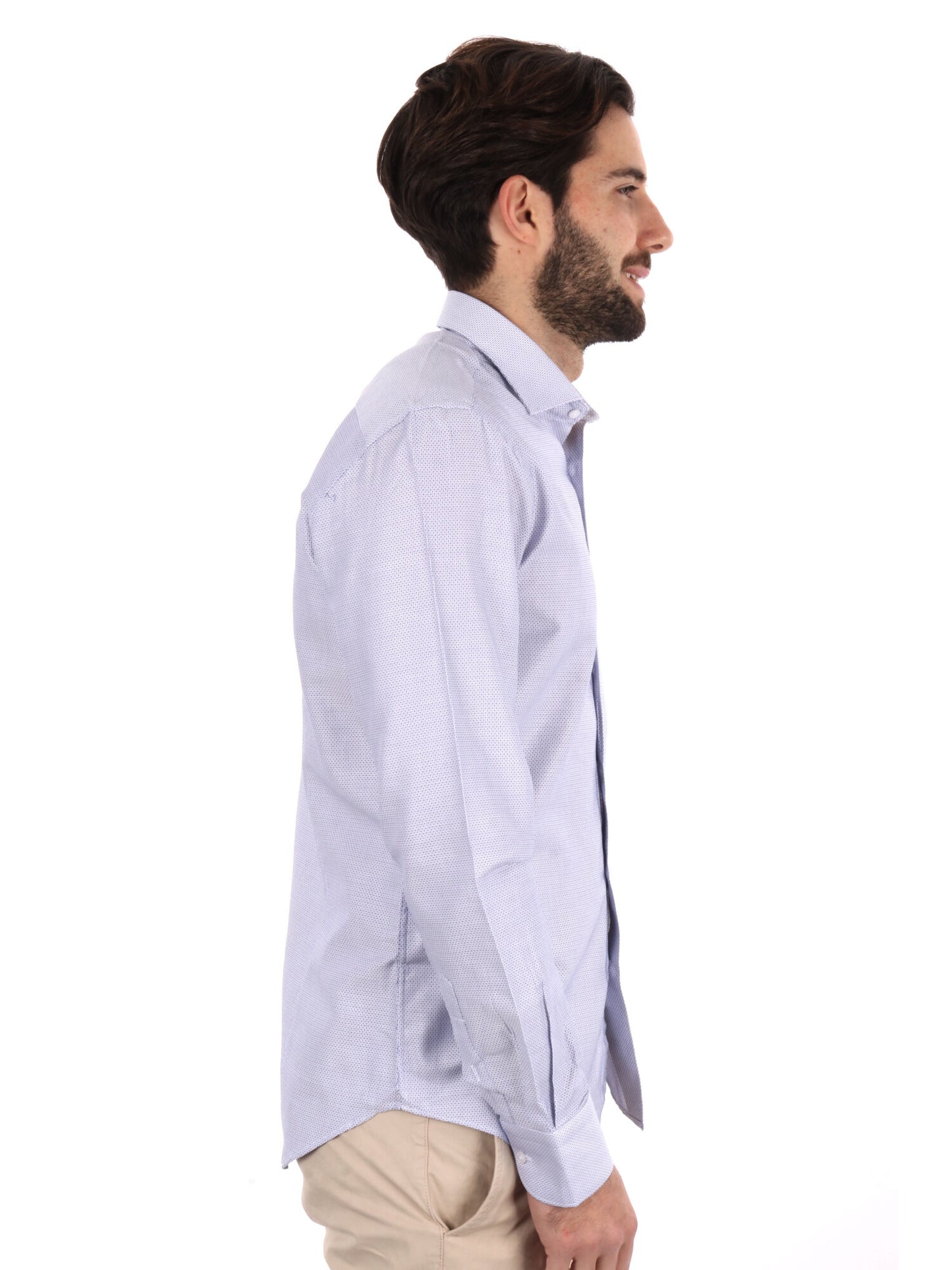 CAMICIA KING FB UOMO BIANCO-BLU