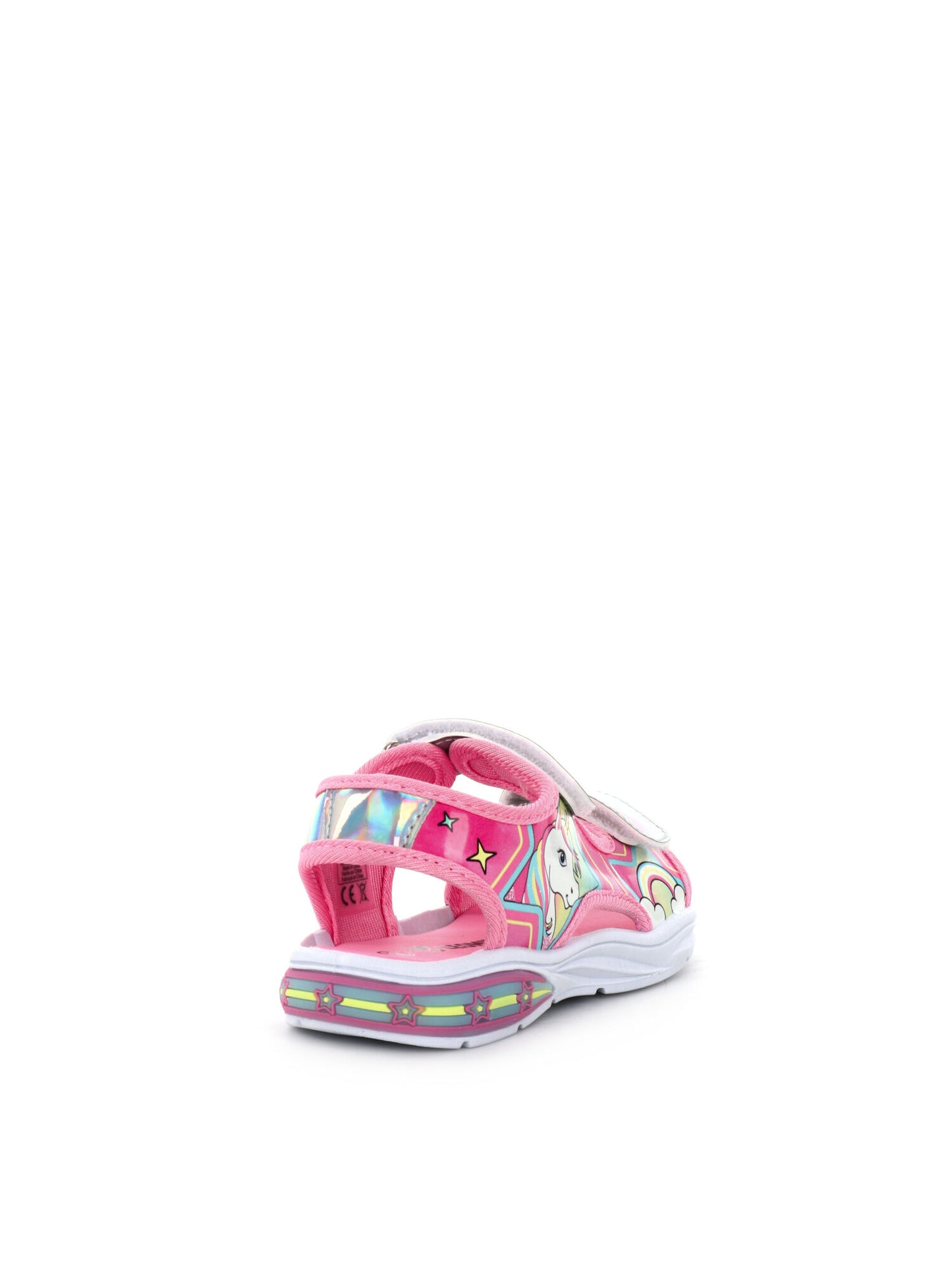 SANDALI CON LUCI E STRAP DISNEY BAMBINA ARGENTO FUXIA