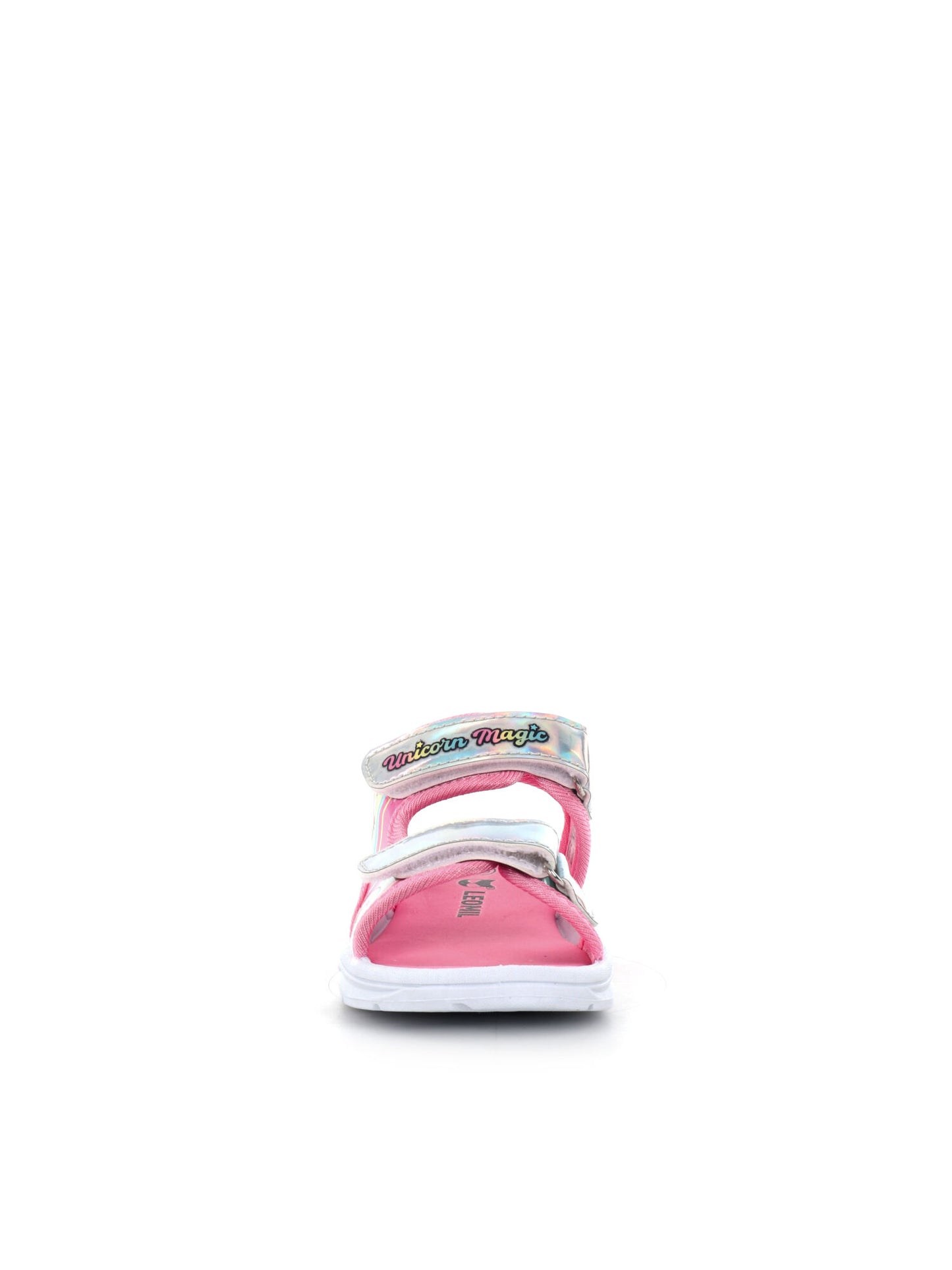 SANDALI CON LUCI E STRAP DISNEY BAMBINA ARGENTO FUXIA