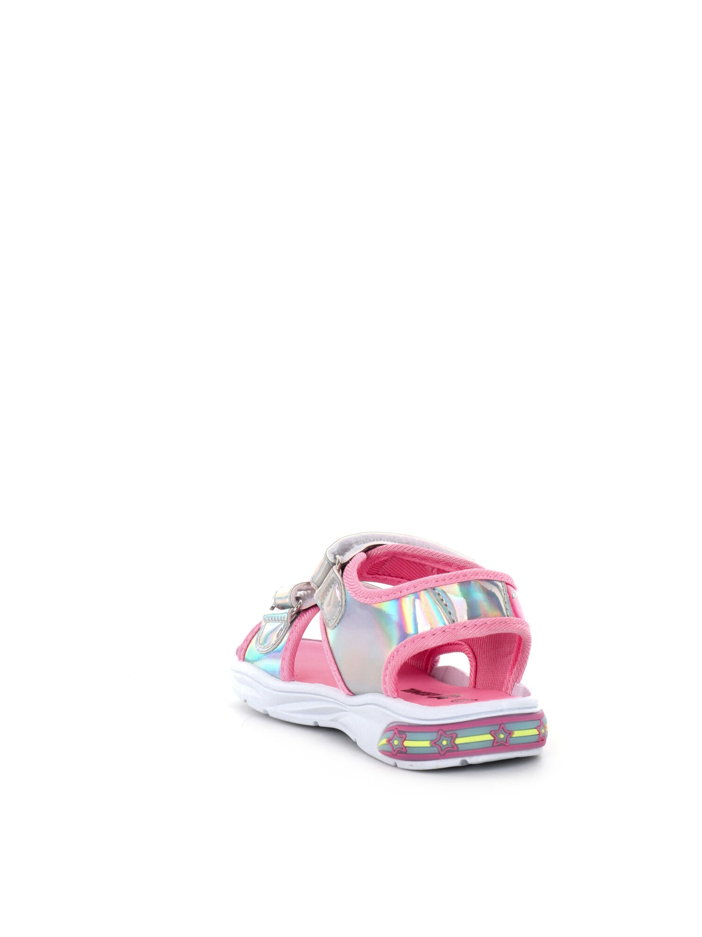 SANDALI CON LUCI E STRAP DISNEY BAMBINA ARGENTO FUXIA