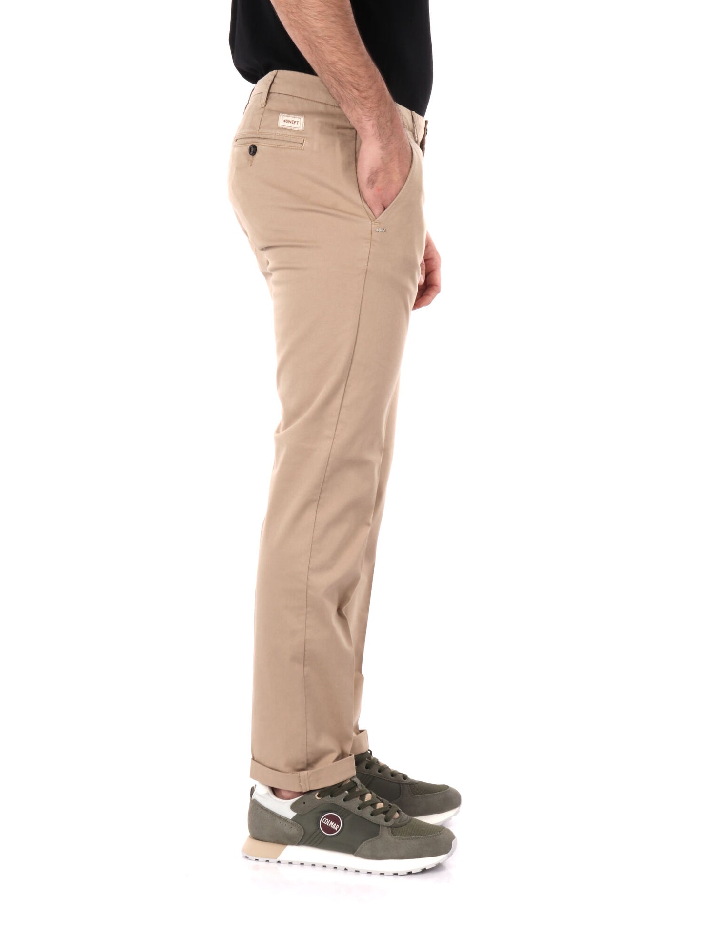 PANTALONE GABARDI 40WEFT UOMO SABBIA