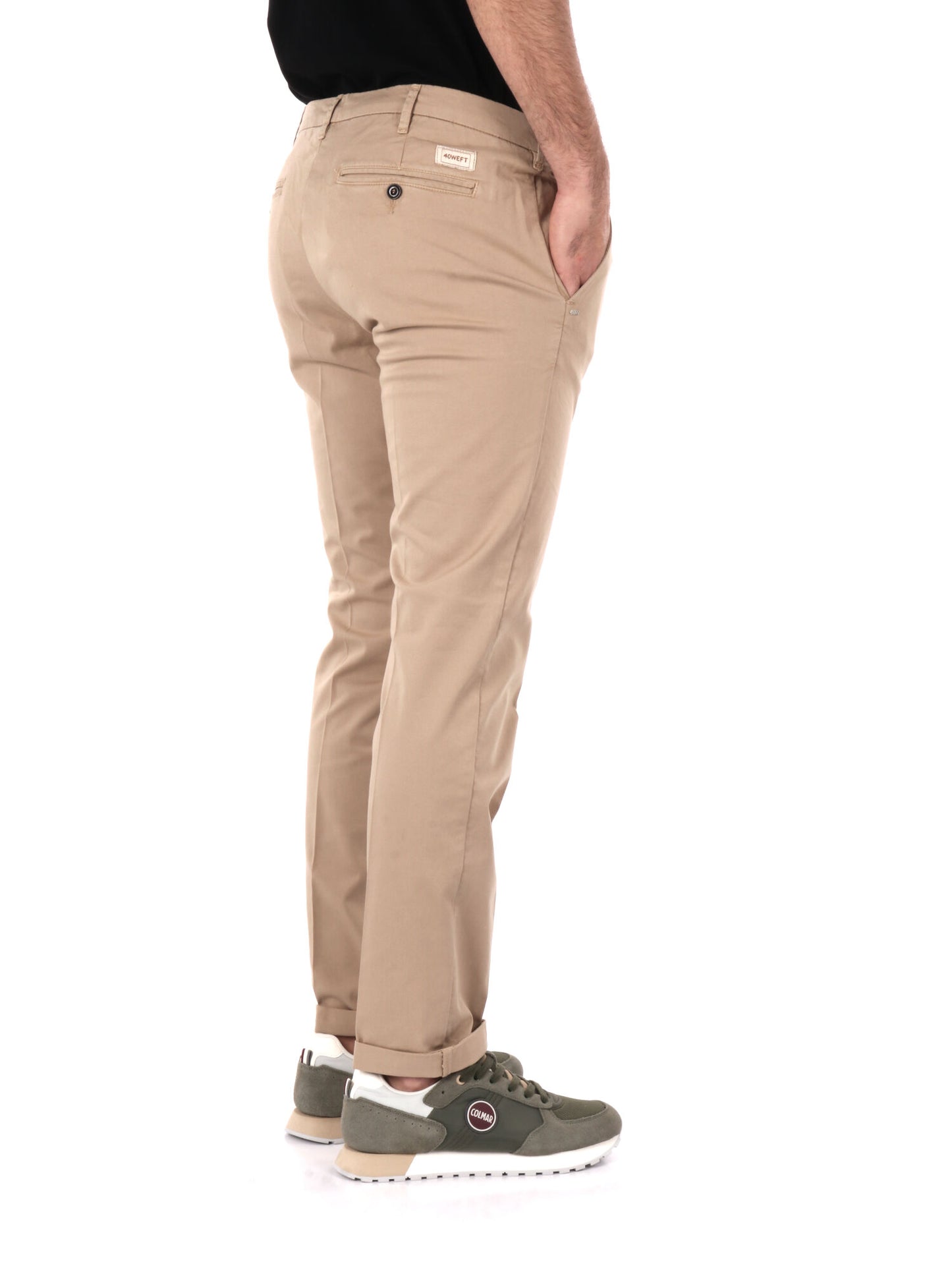 PANTALONE GABARDI 40WEFT UOMO SABBIA