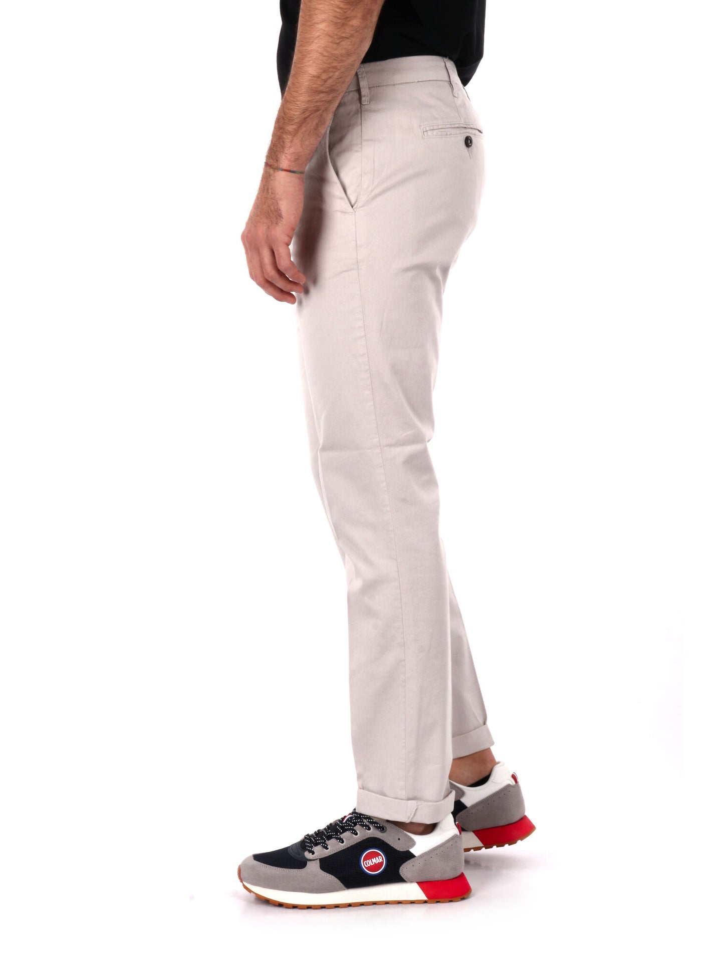 PANTALONE GABARDI 40WEFT UOMO GRIGIO