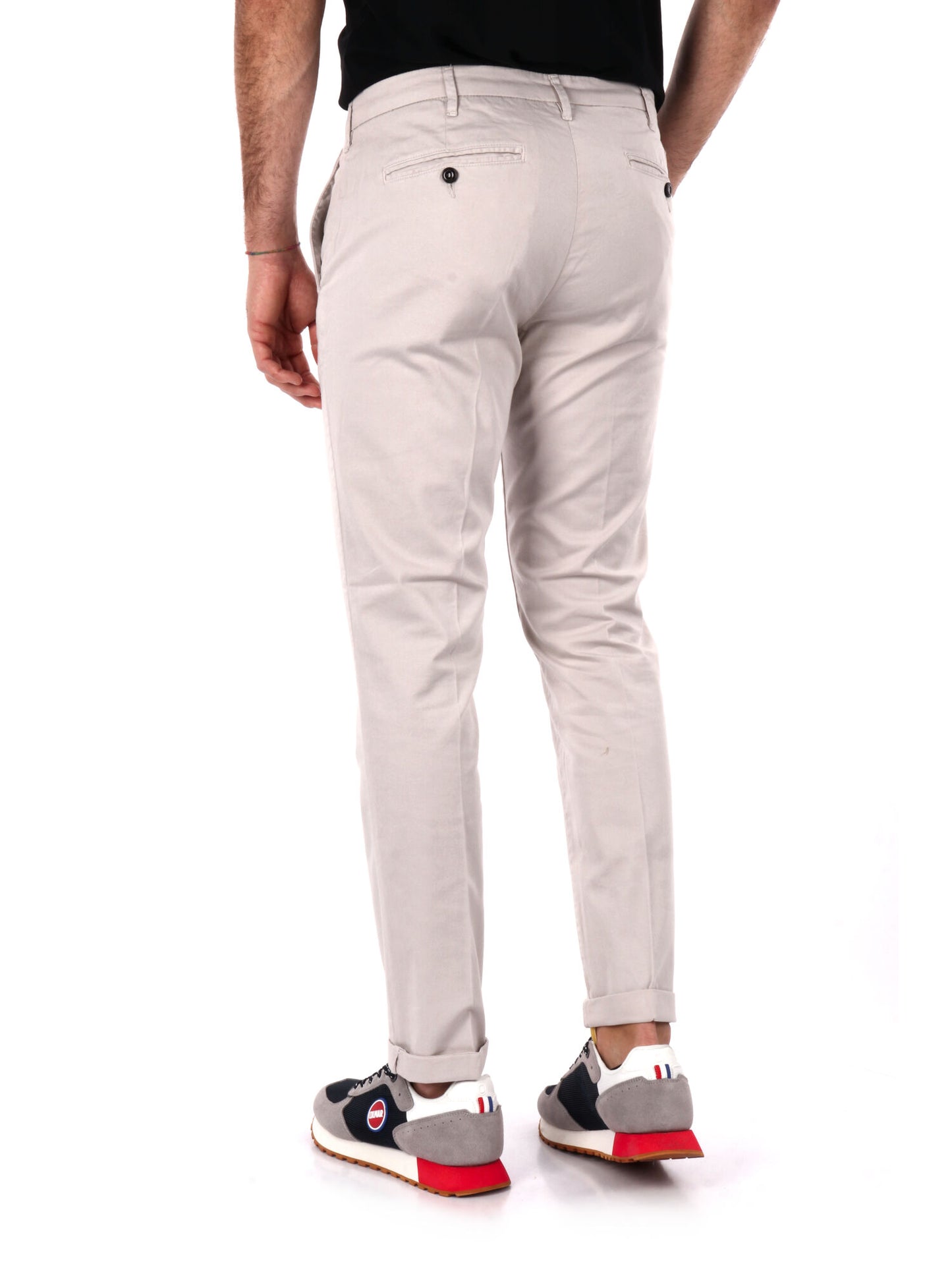 PANTALONE GABARDI 40WEFT UOMO GRIGIO