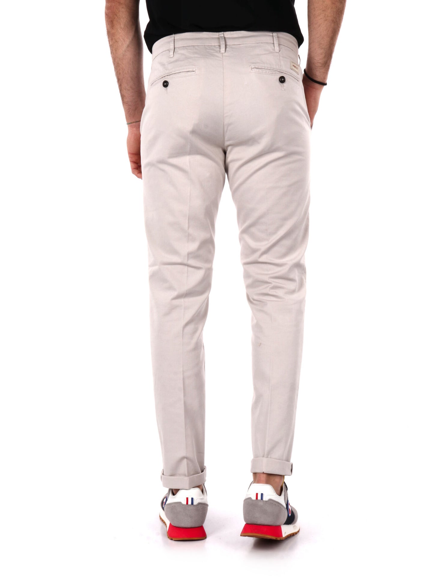 PANTALONE GABARDI 40WEFT UOMO GRIGIO