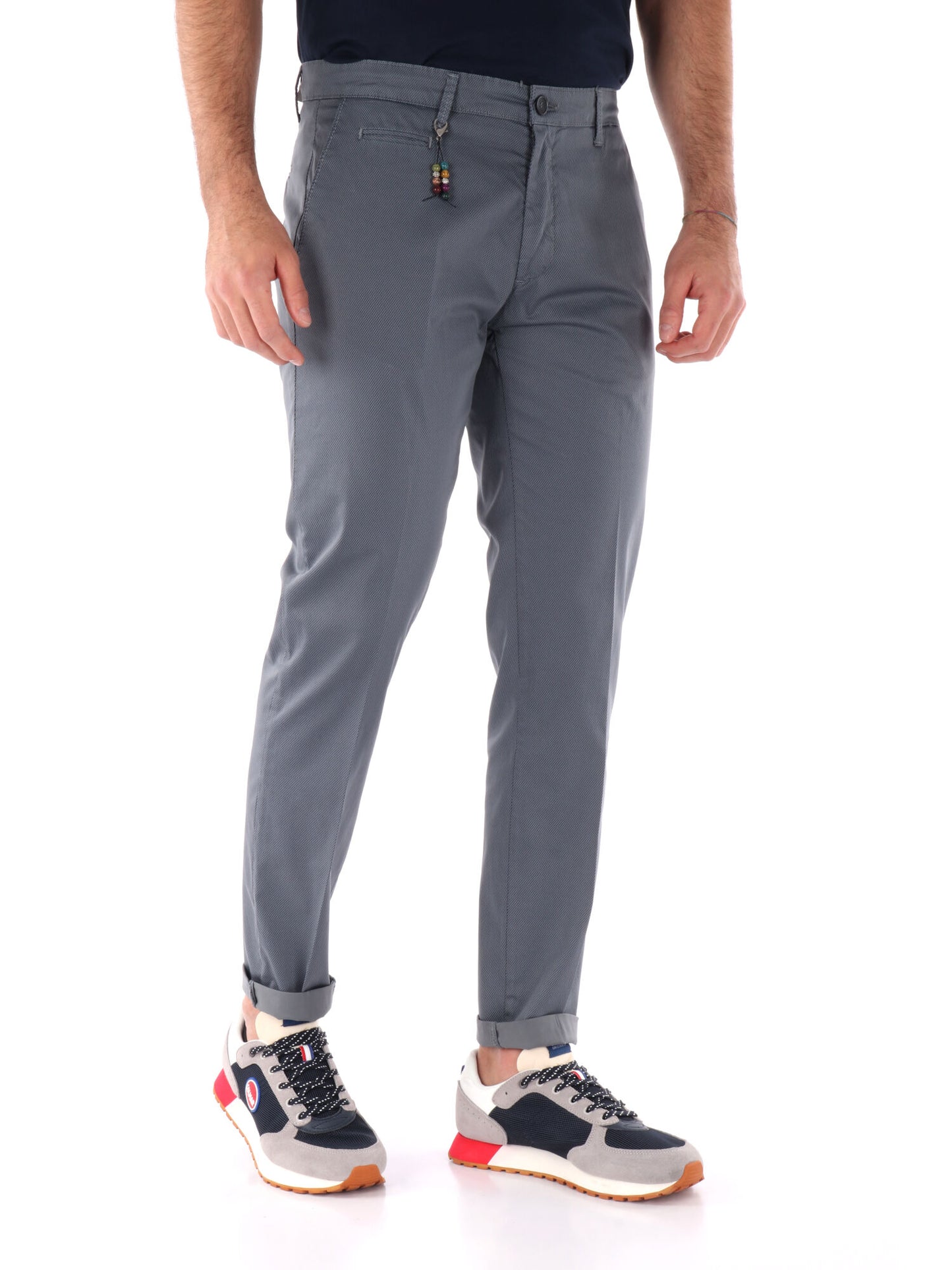 PANTALONE MICROFANTASIA FB UOMO GRIGIO