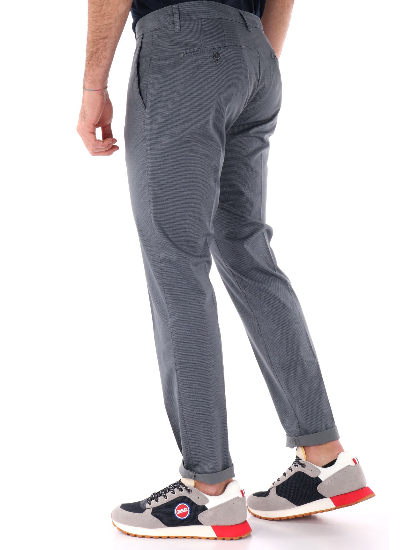 PANTALONE MICROFANTASIA FB UOMO GRIGIO