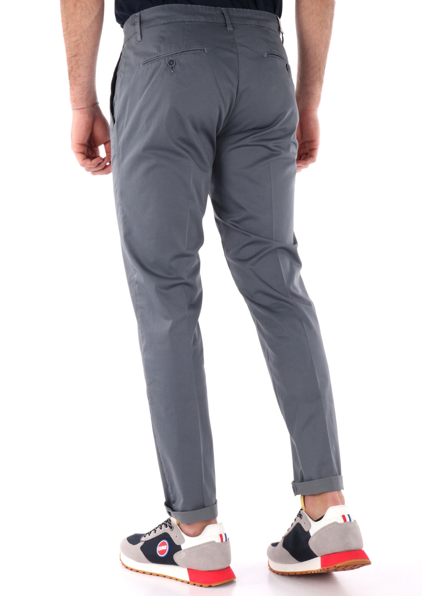 PANTALONE MICROFANTASIA FB UOMO GRIGIO