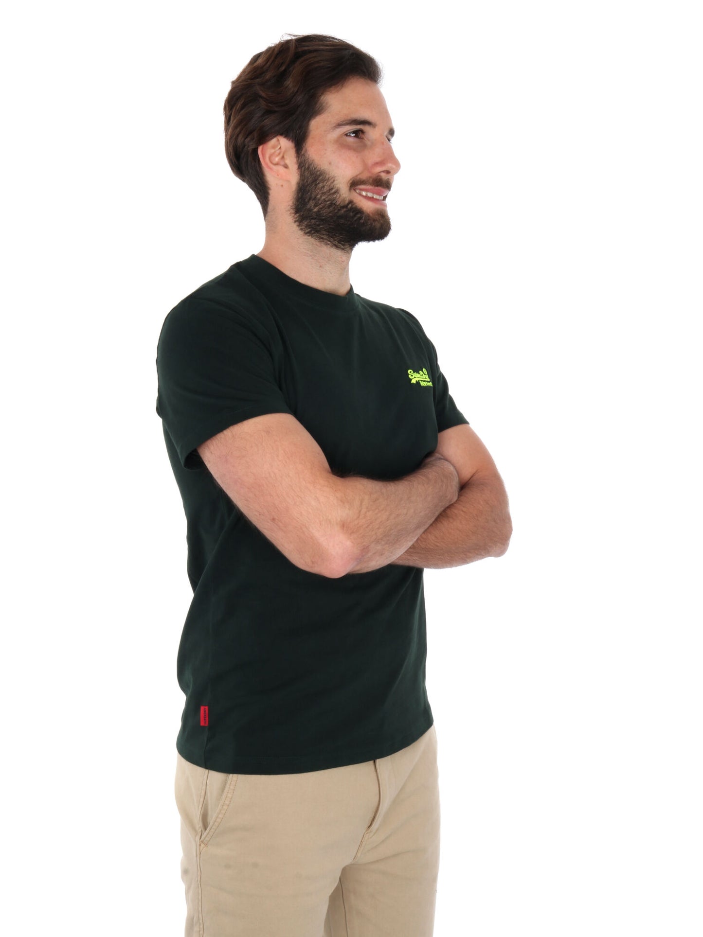 T-SHIRT ESSENTIAL LOGO SUPERDRY UOMO VERDE