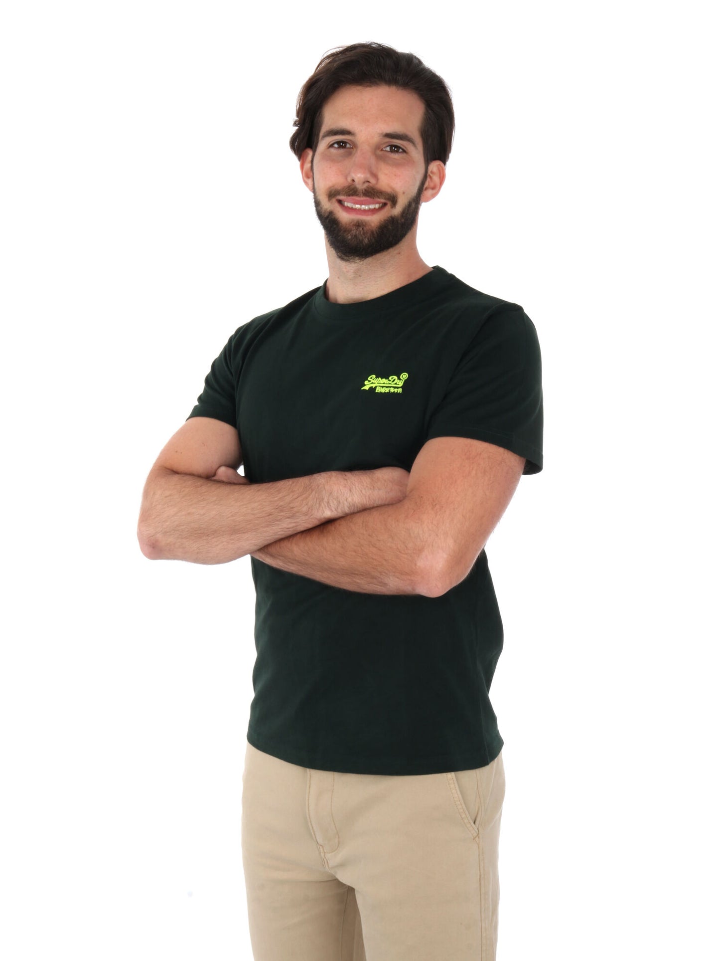 T-SHIRT ESSENTIAL LOGO SUPERDRY UOMO VERDE