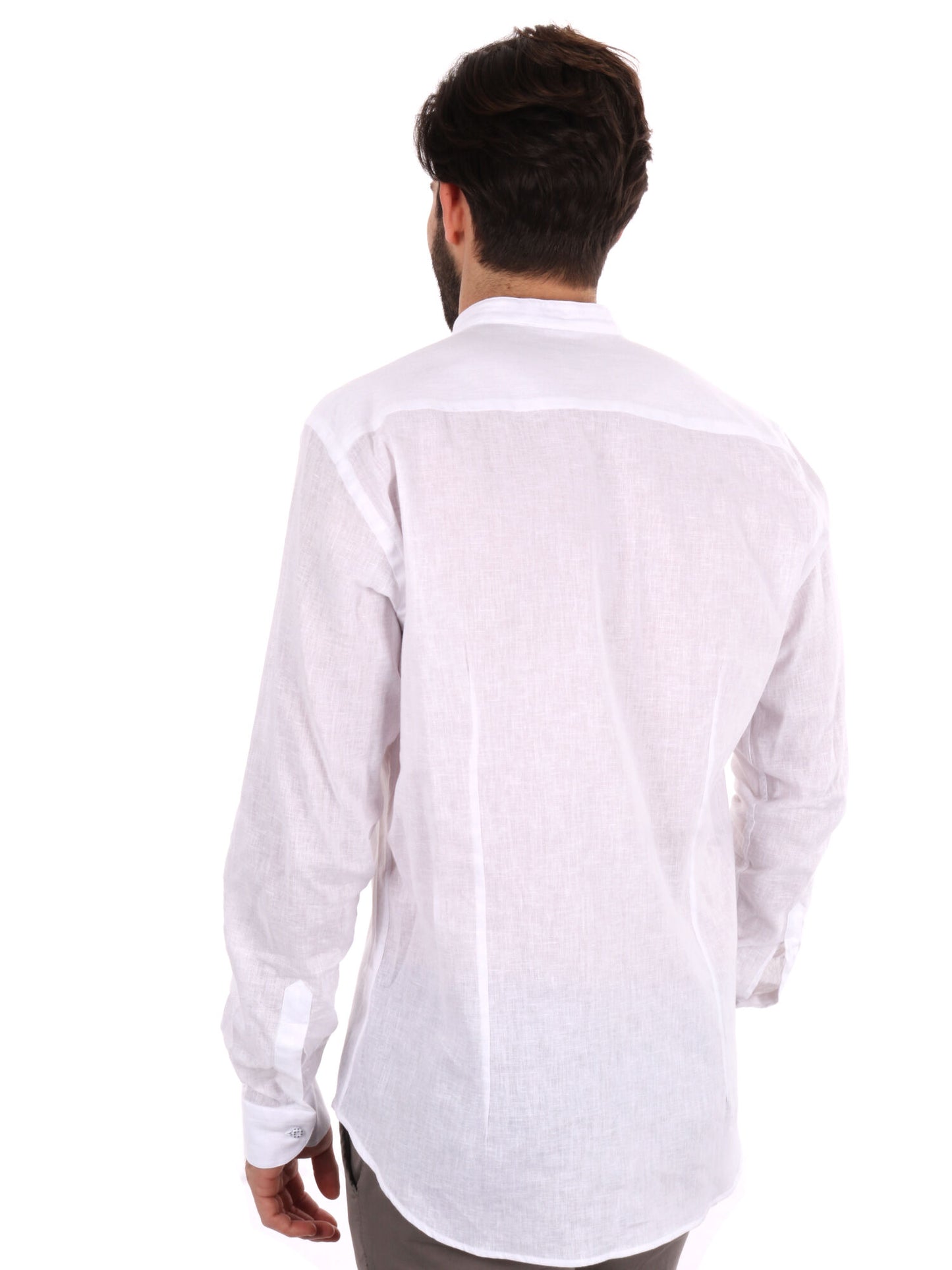 CAMICIA COLLO COREANO FB UOMO BIANCO