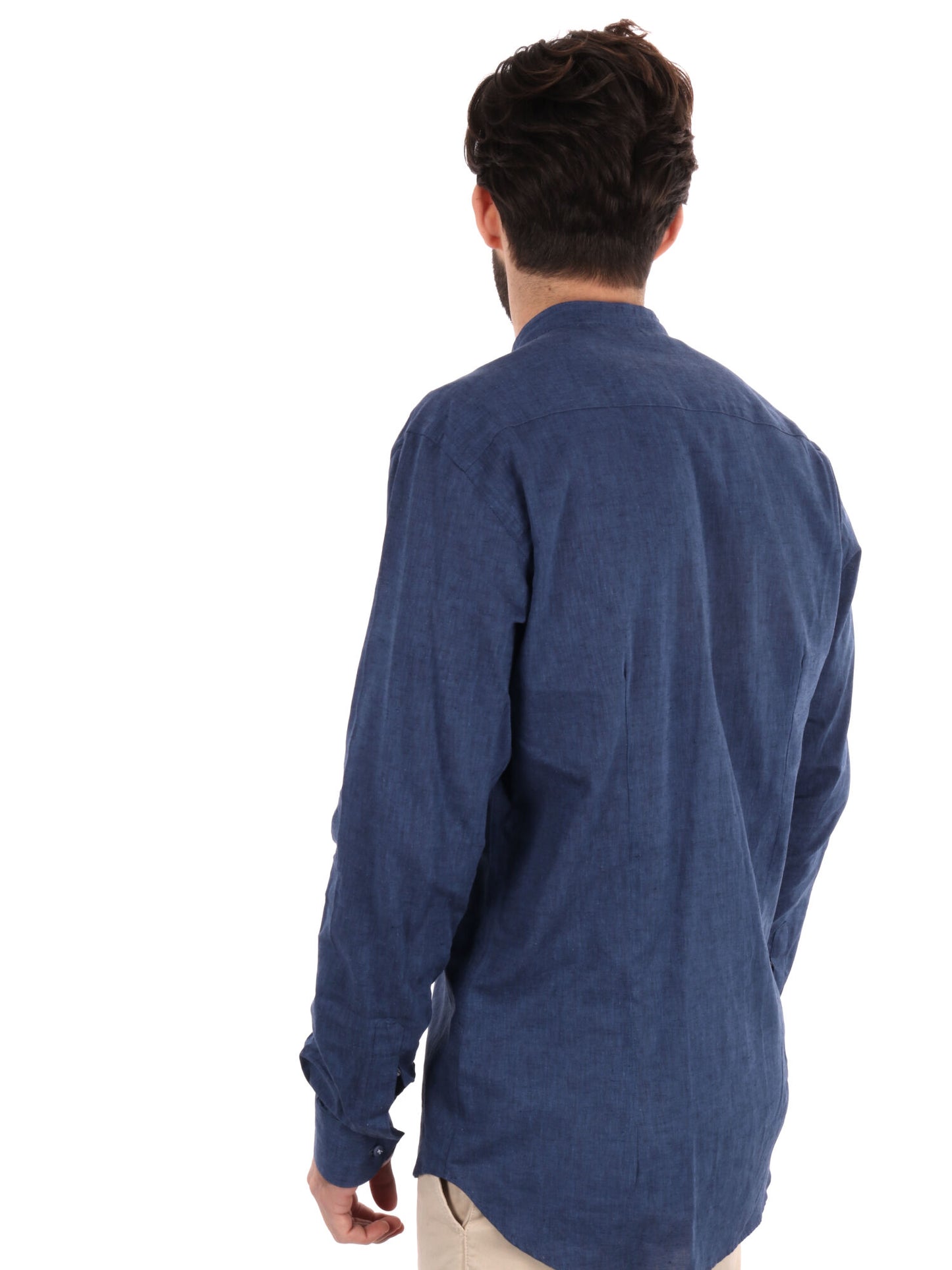 CAMICIA COLLO COREANO FB UOMO BLU