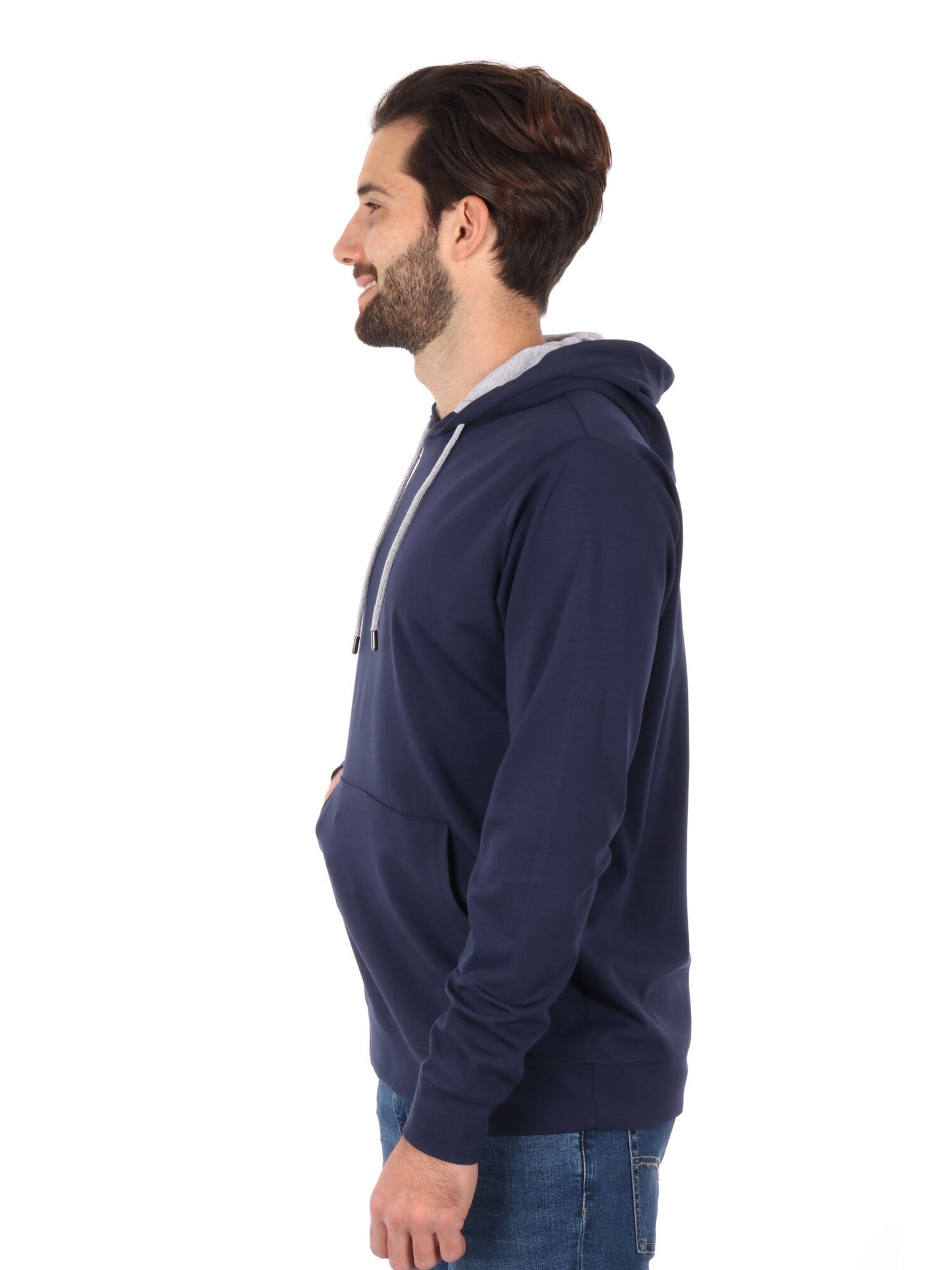FELPA CON CAPPUCCIO MESSI FB UOMO BLU-GRIGIO