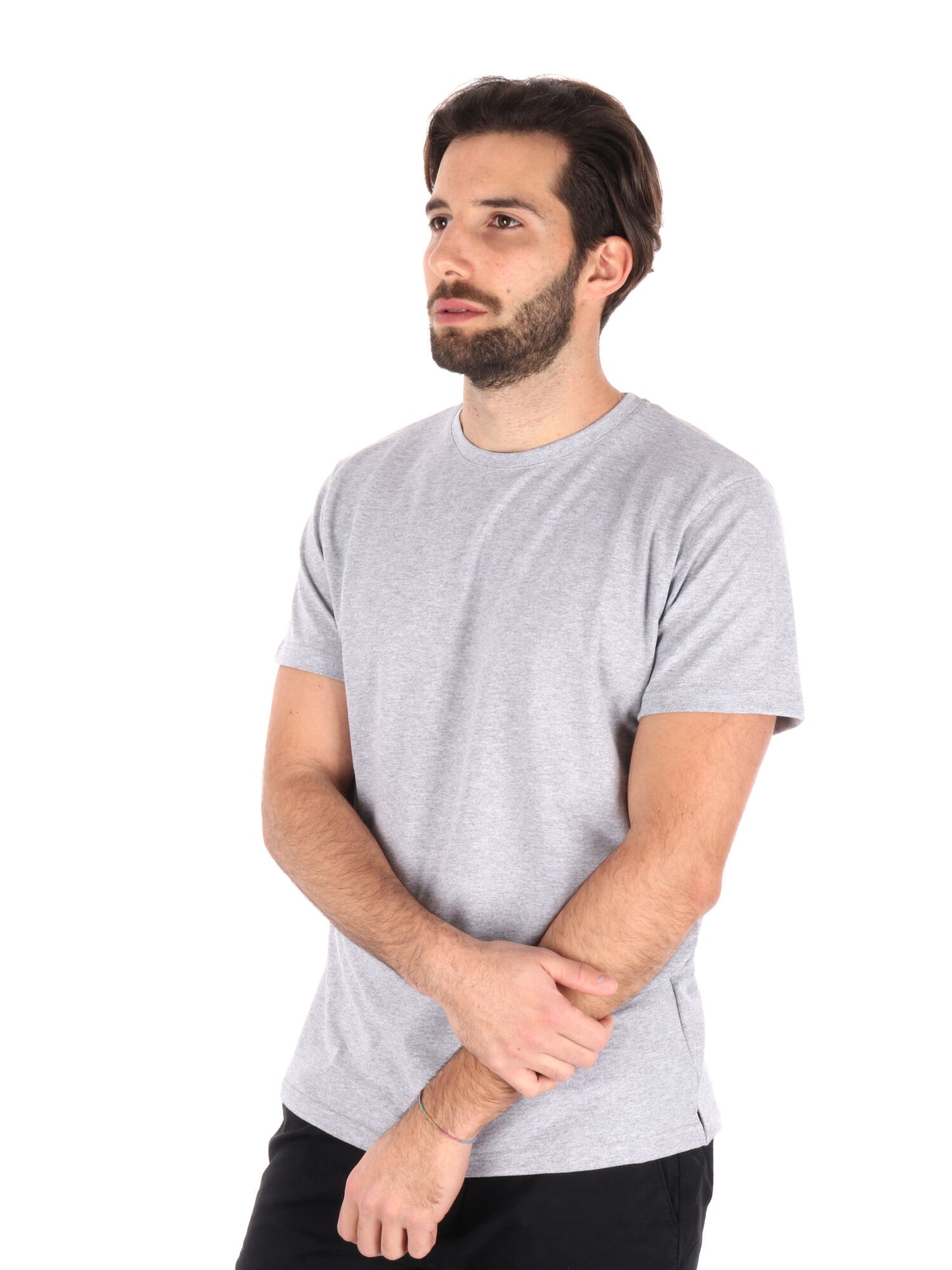T-SHIRT IN PIQUET FB UOMO GRIGIO