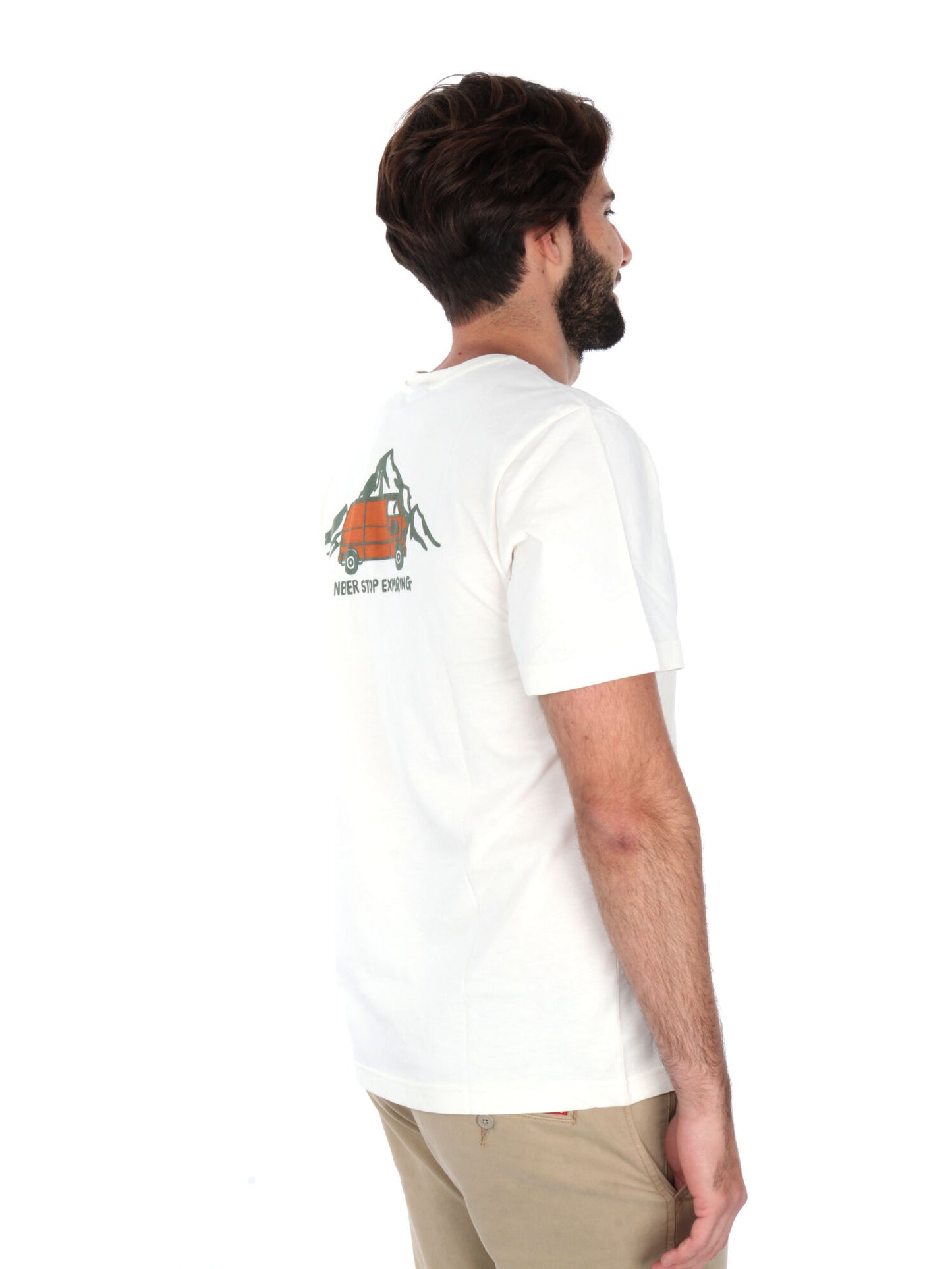 T-SHIRT OUTDOOR GRAPHIC THE NORTH FACE UOMO PANNA