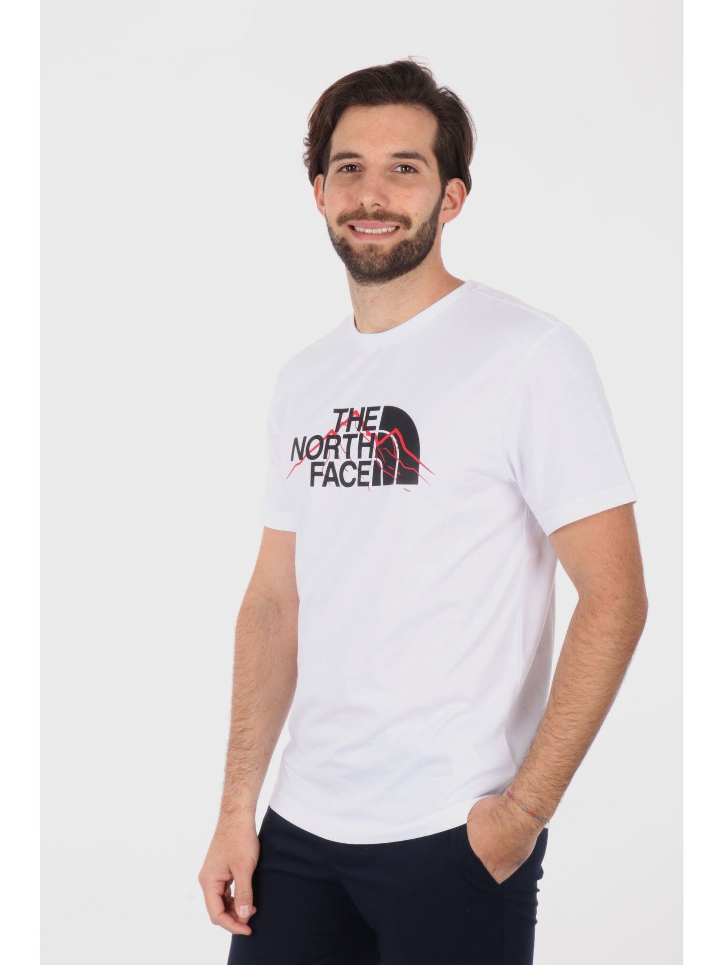 T-SHIRT MOUNTAIN LINE THE NORTH FACE UOMO BIANCO