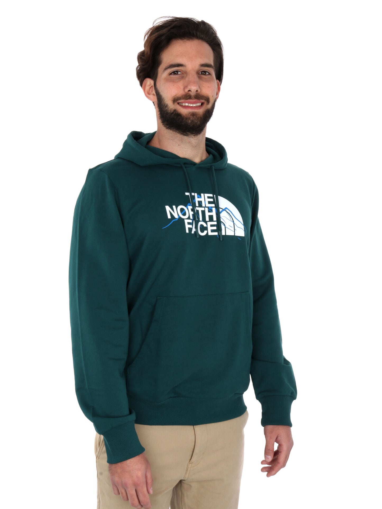FELPA CON CAPPUCCIO MOUNTAIN LINE THE NORTH FACE UOMO VERDE