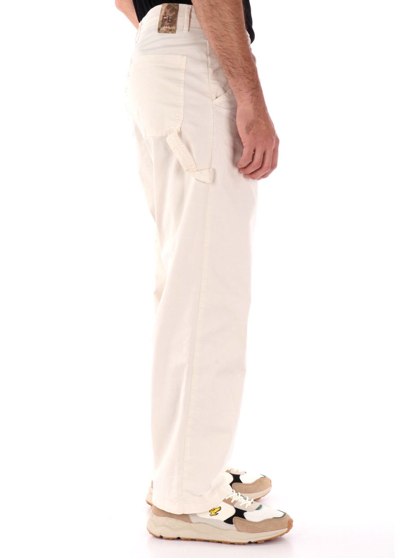 PANTALONE LOOSE FIT FB UOMO PANNA
