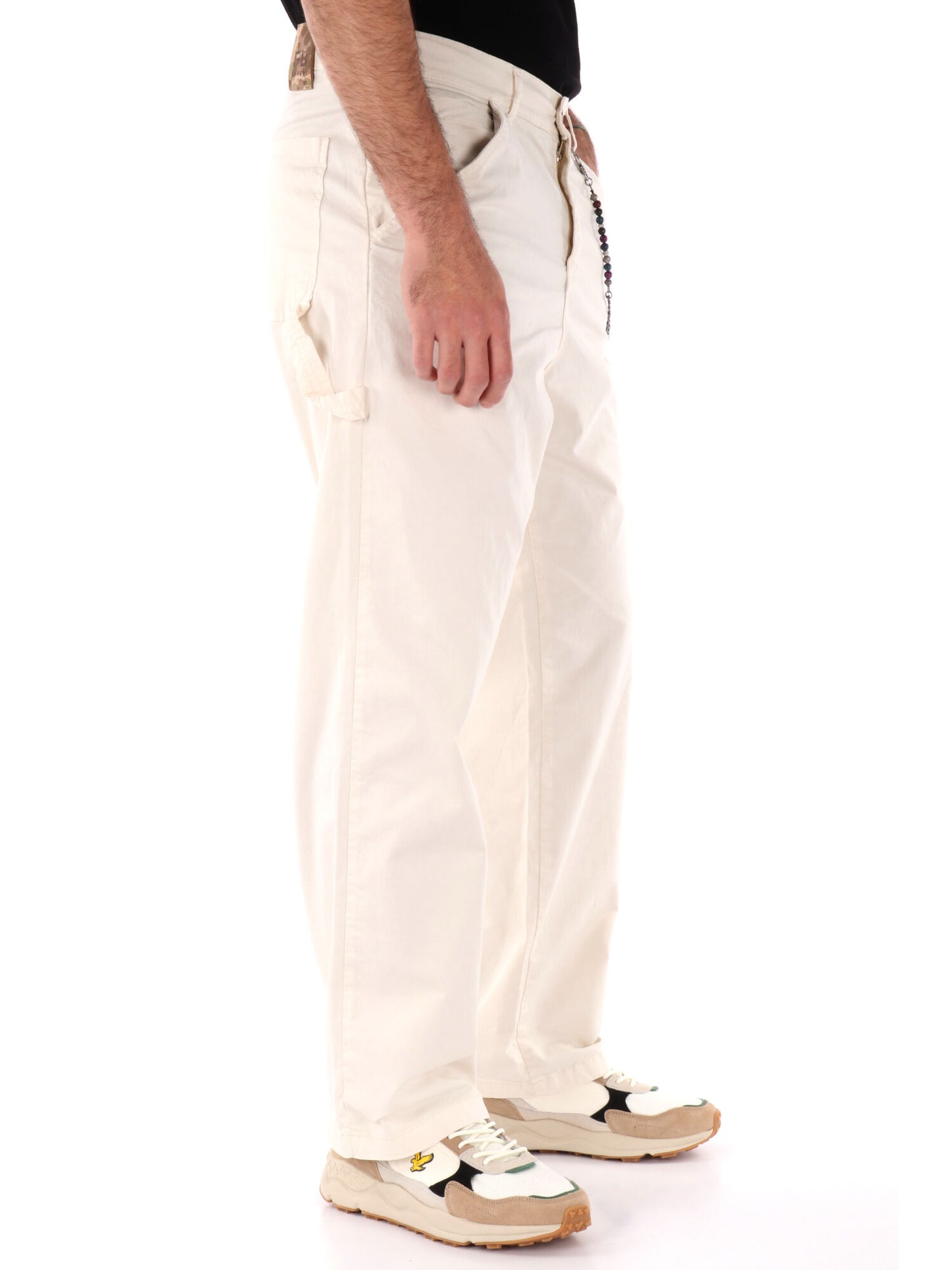 PANTALONE LOOSE FIT FB UOMO PANNA