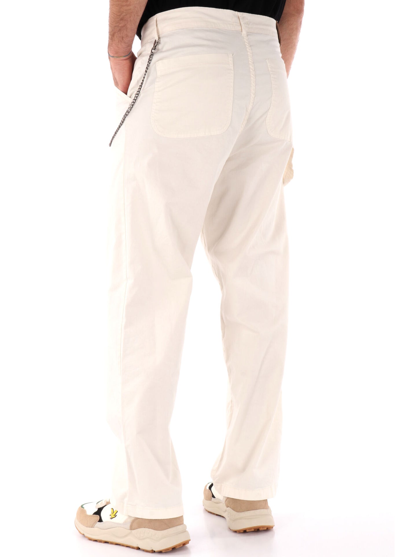 PANTALONE LOOSE FIT FB UOMO PANNA