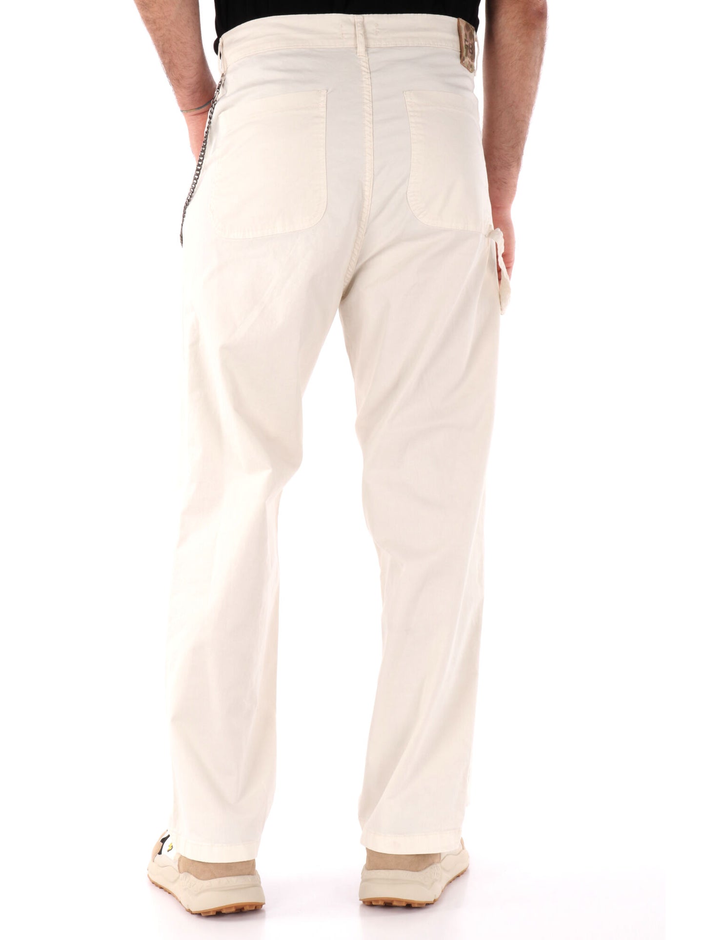 PANTALONE LOOSE FIT FB UOMO PANNA