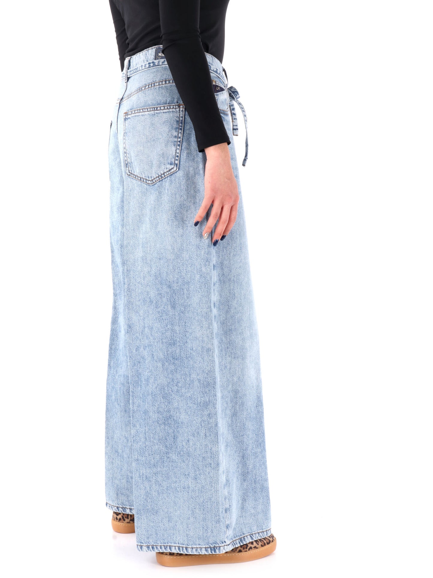 DENIM A PALAZZO YES ZEE DONNA JEANS CHIARO