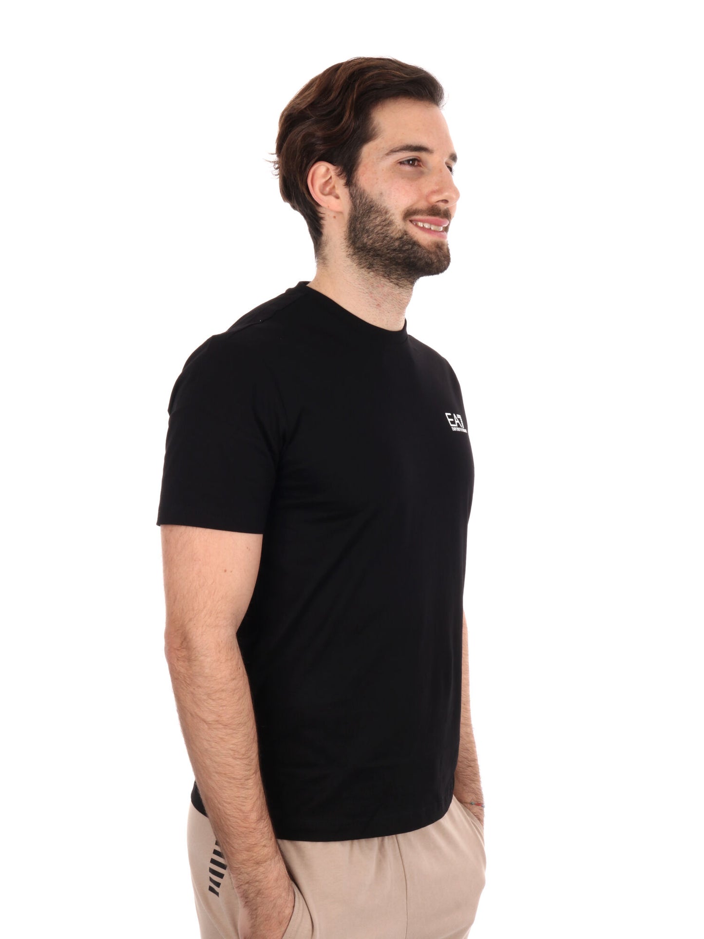 T-SHIRT CORE IDENTITY EA7 EMPORIO ARMANI UOMO NERO