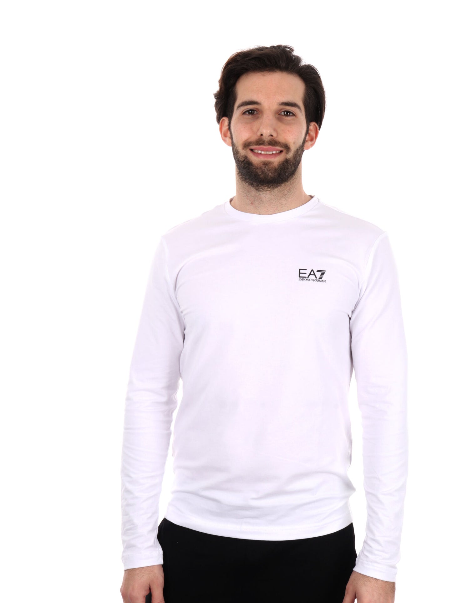 T-SHIRT MANICA LUNGA EA7 EMPORIO ARMANI UOMO BIANCO