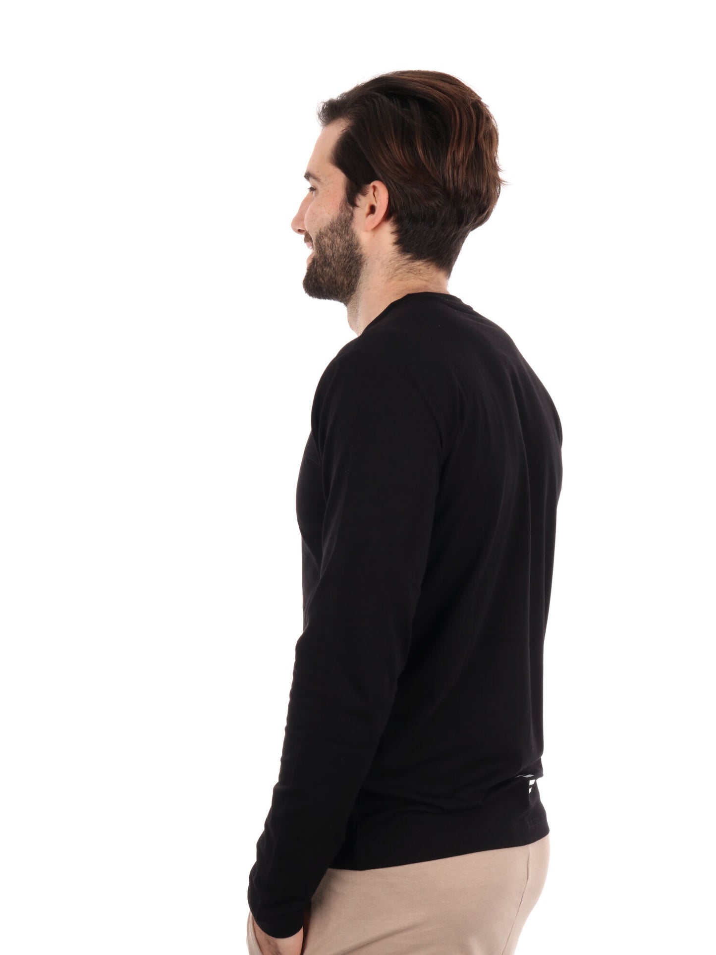 MAGLIA MANICA LUNGA EA7 EMPORIO ARMANI UOMO NERO