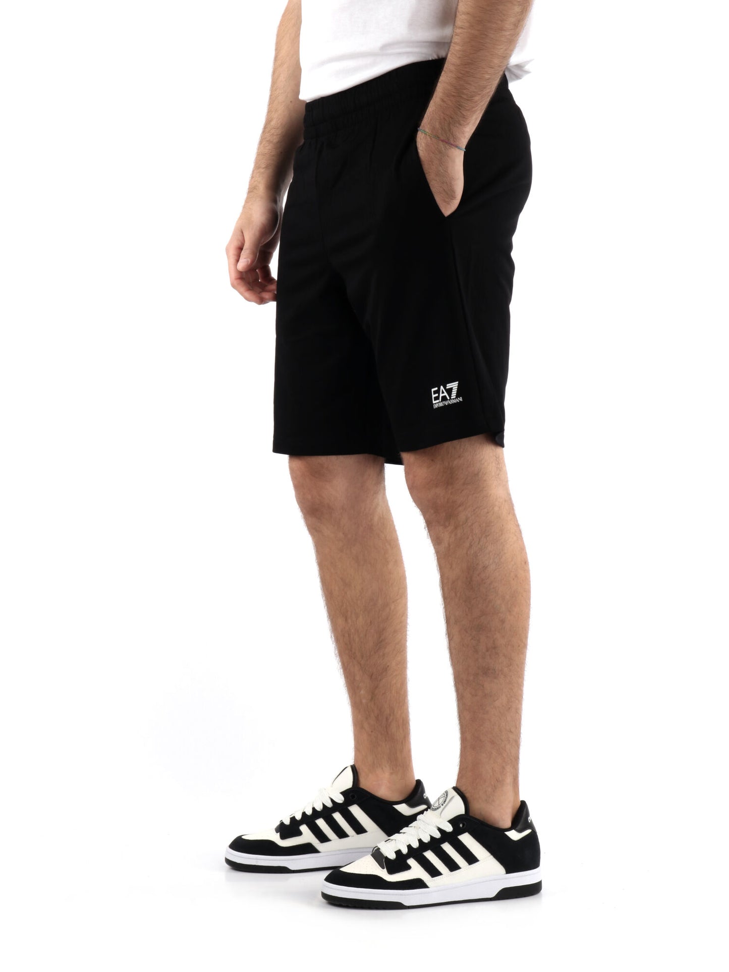 BERMUDA SPORTIVO EA7 EMPORIO ARMANI DA UOMO NERO