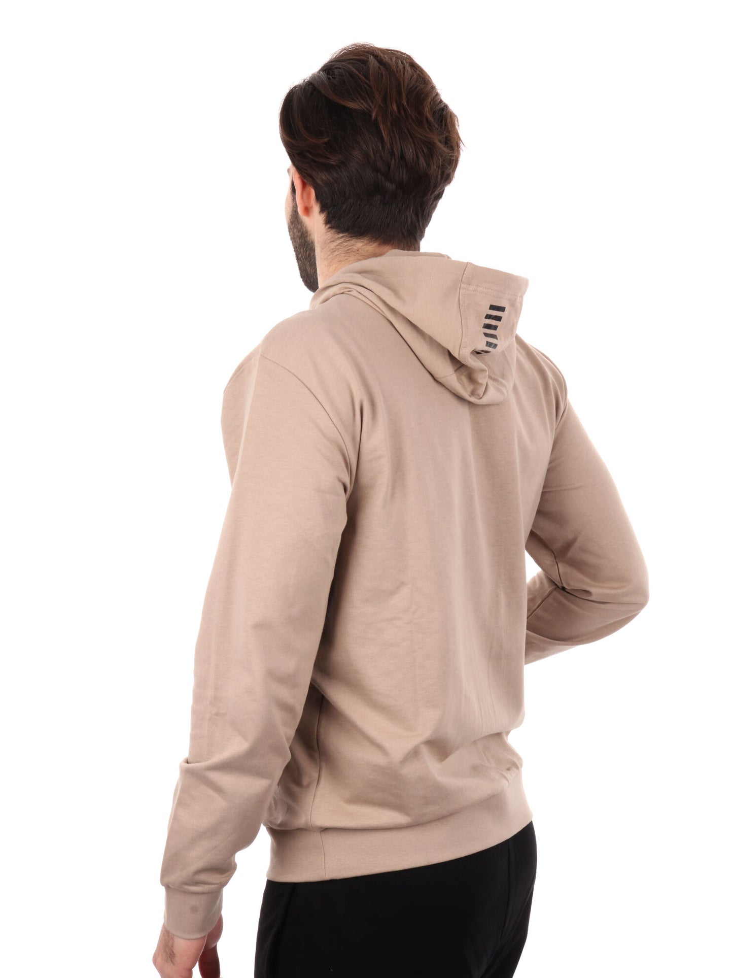 FELPA CON CAPPUCCIO CORE IDENTITY EA7 EMPORIO ARMANI UOMO BEIGE