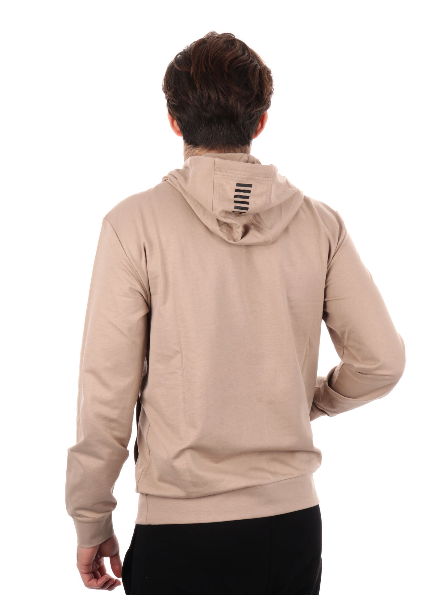 FELPA CON CAPPUCCIO CORE IDENTITY EA7 EMPORIO ARMANI UOMO BEIGE